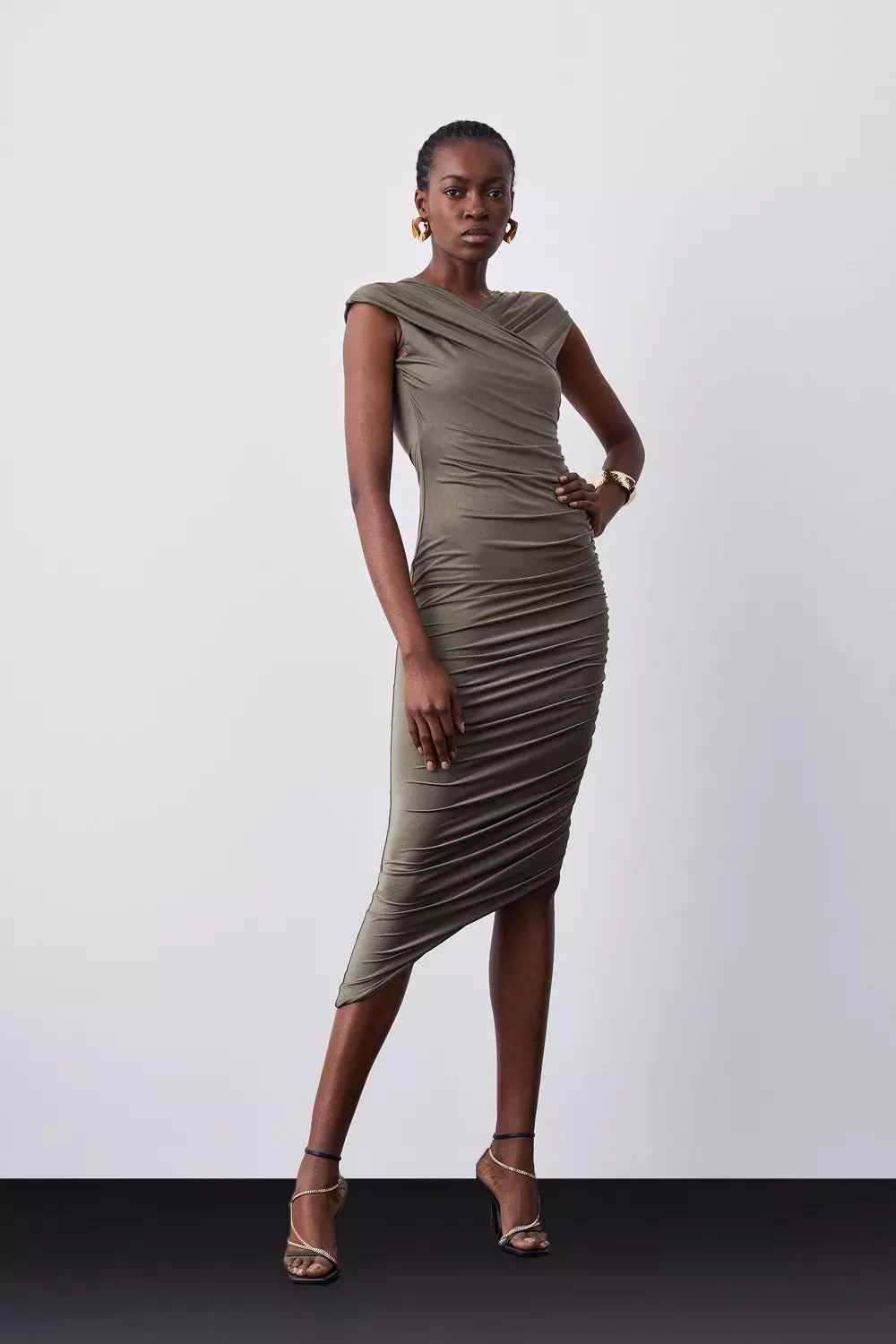 Ruched 2025 midaxi dress