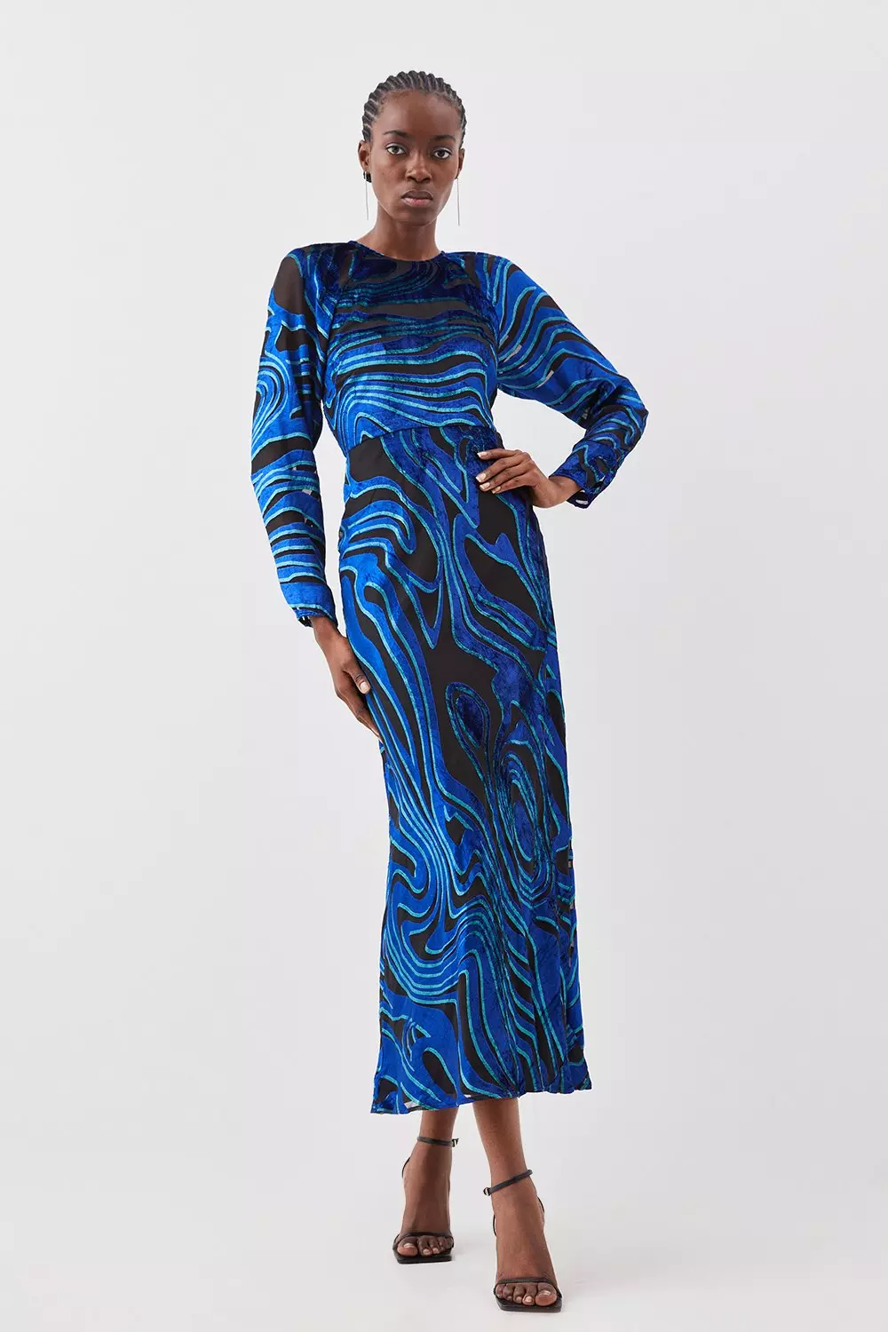 Petite velvet hot sale maxi dress