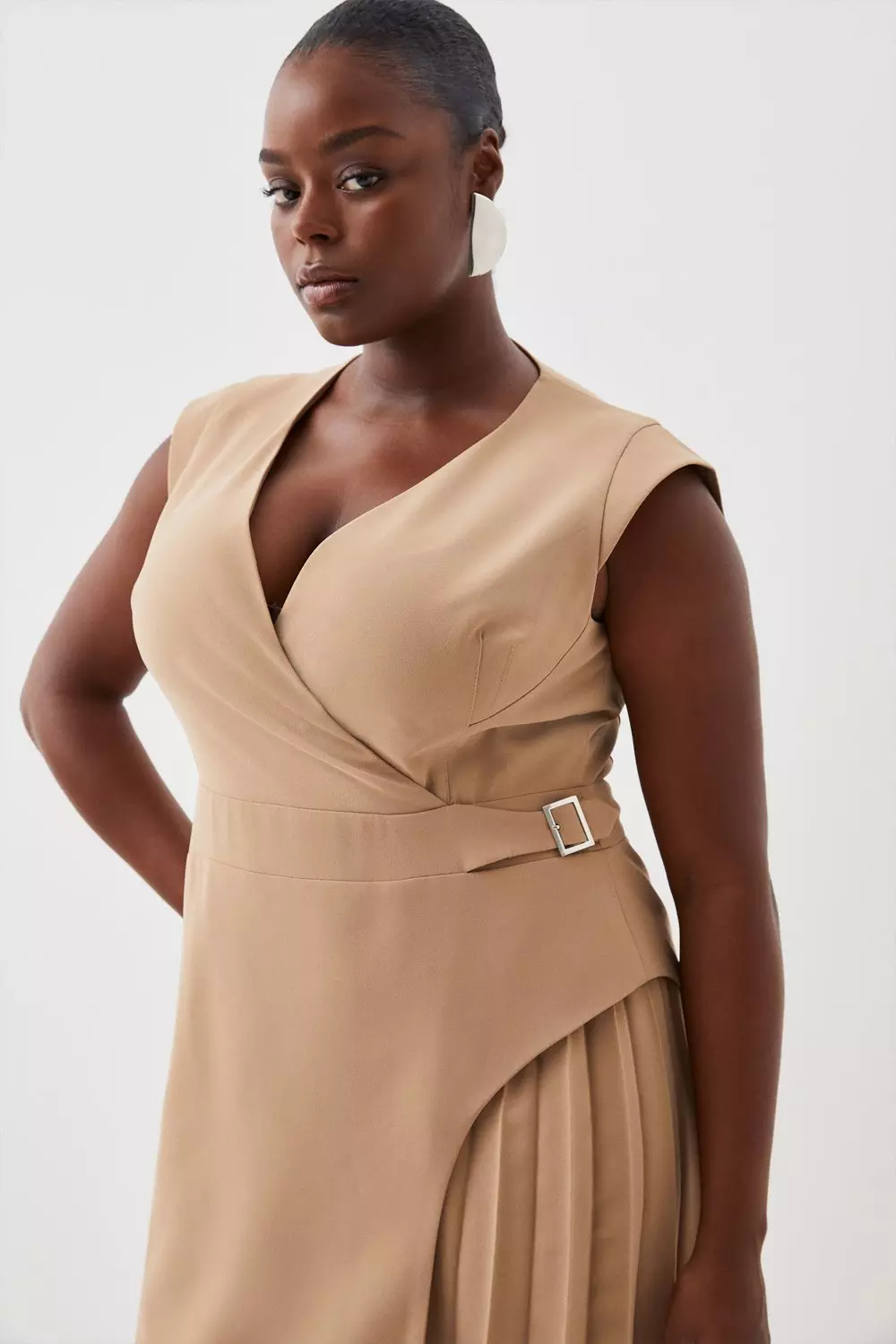 Plus size store women's midi dresses