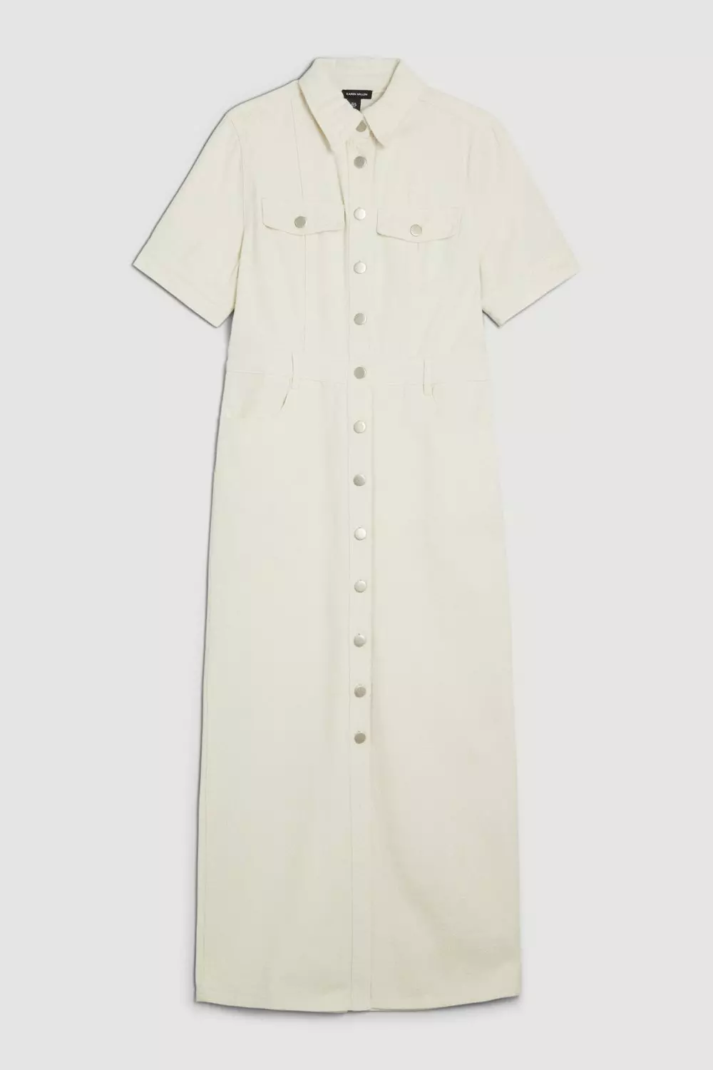 Cream denim deals shirt dress