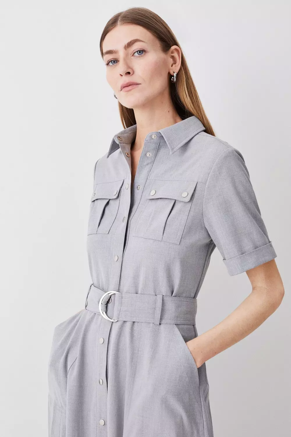 Grey short sleeve on sale dress