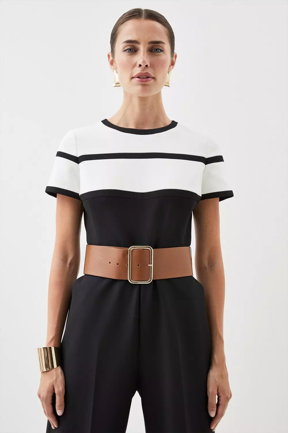 $120 Inc International Concepts Petite Belted Utility Jumpsuit