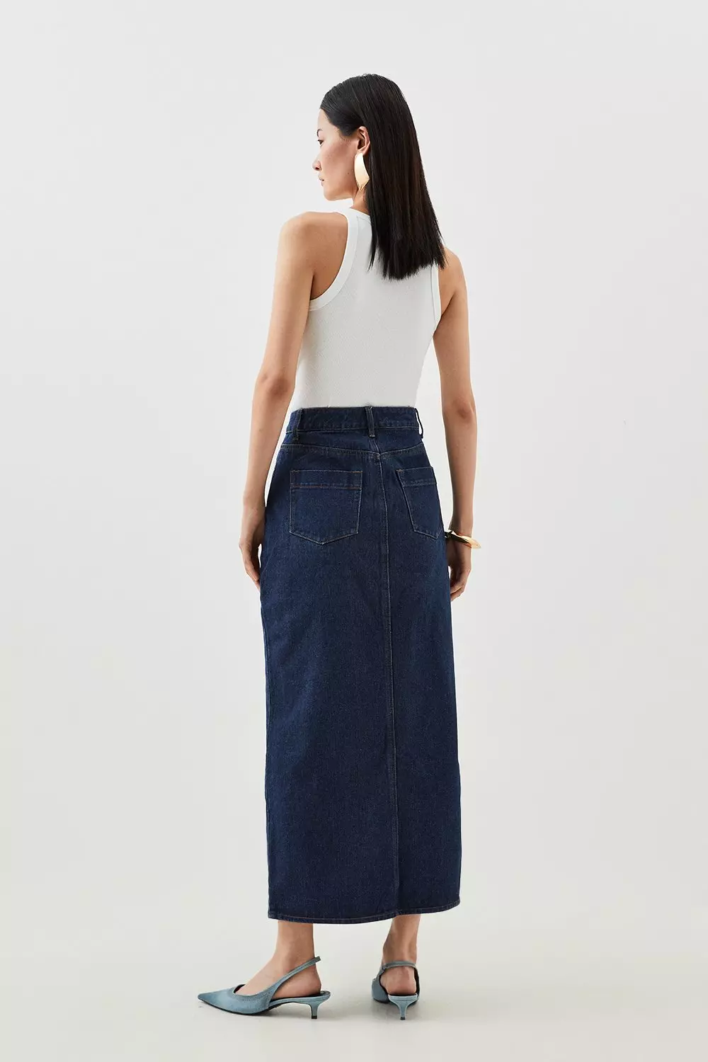 Mid length 2024 denim skirts express