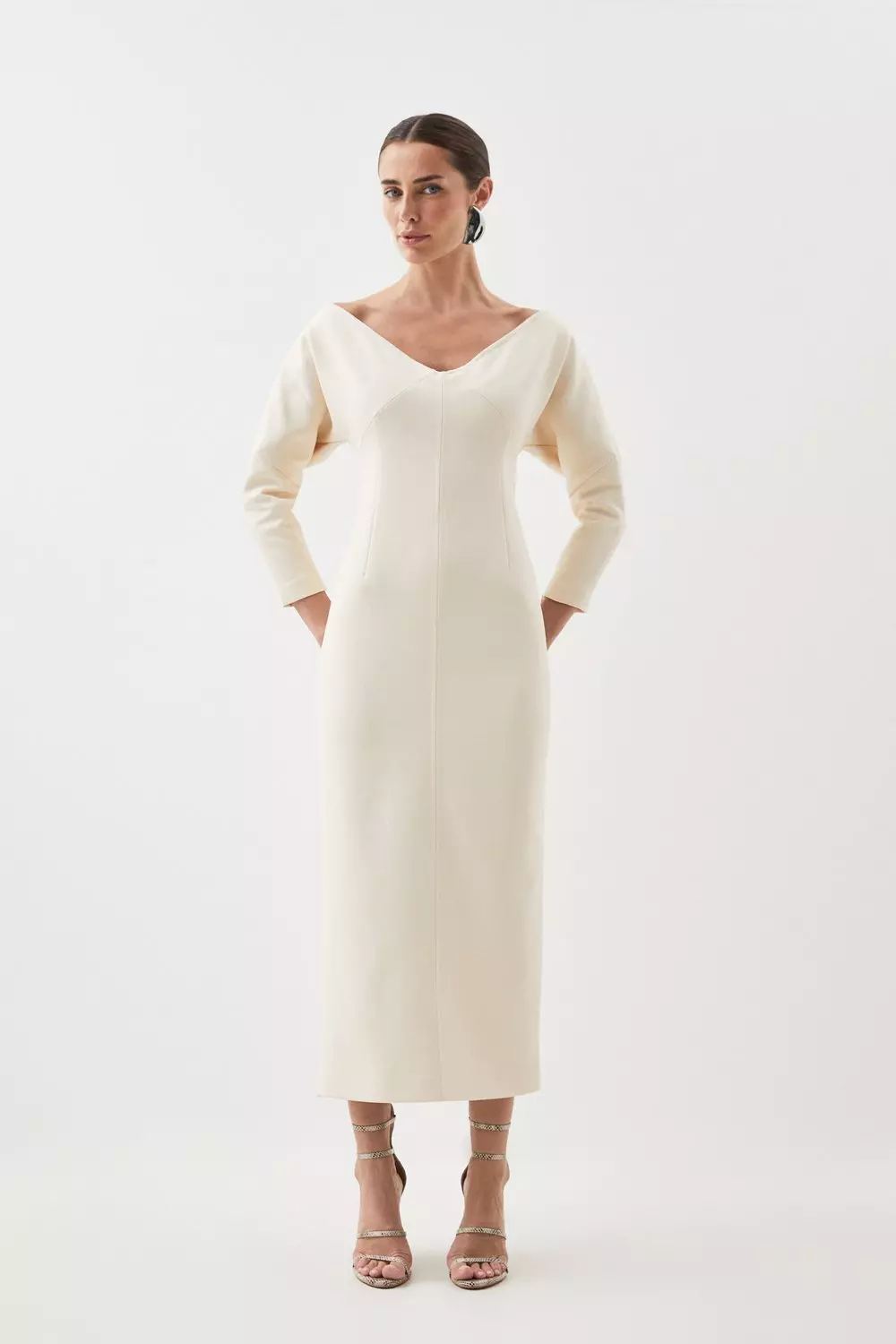 Karen millen cold on sale shoulder midi dress