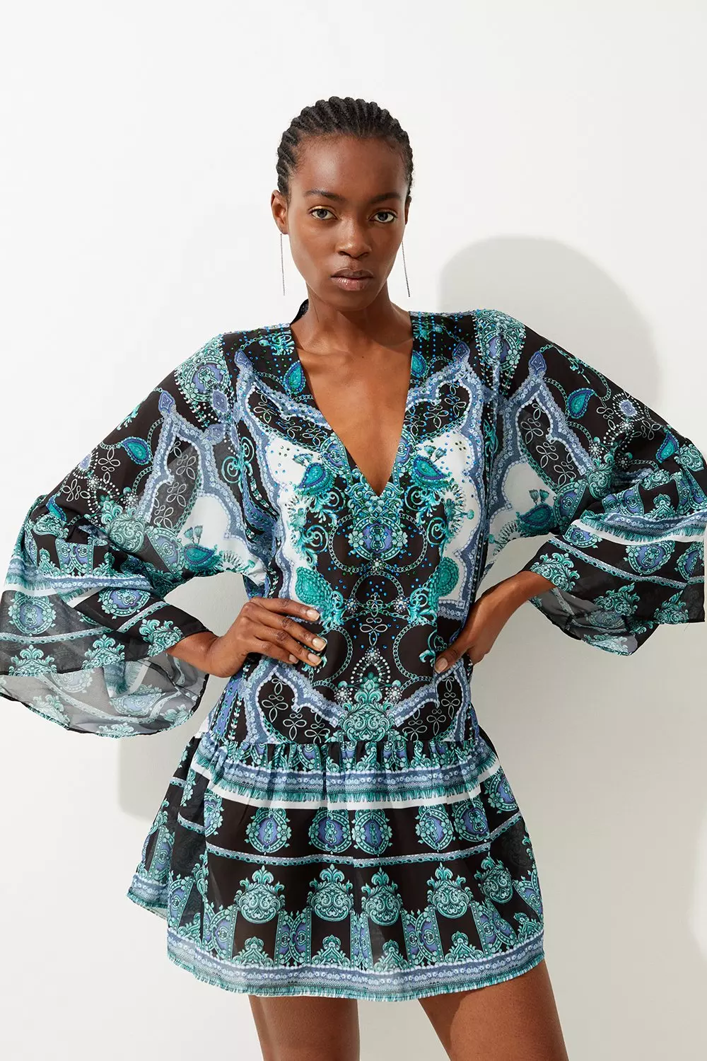 Printed 2024 kimono dress