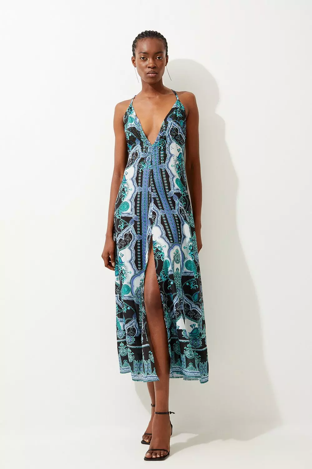 Strappy snake print dress sale