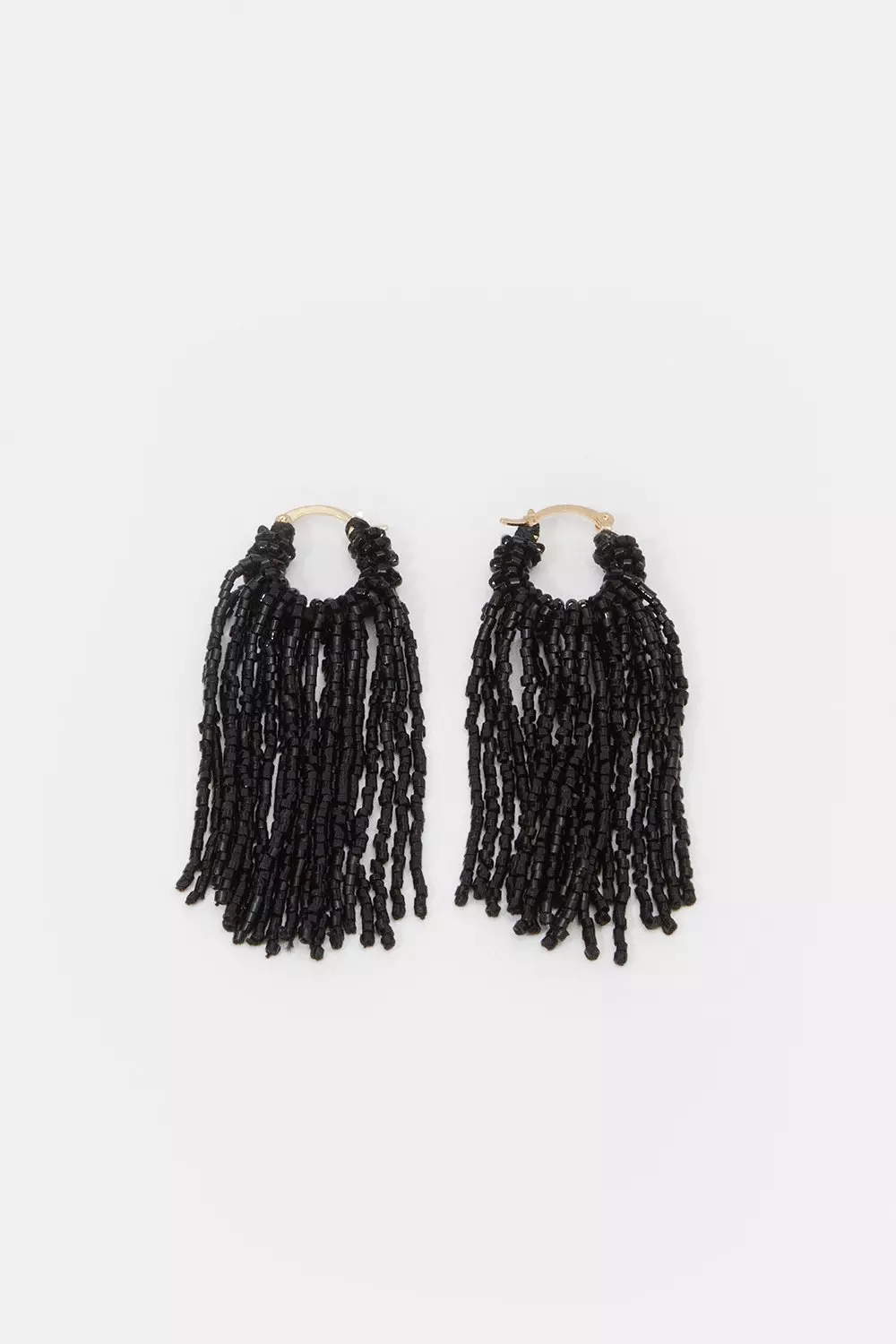 Black on sale fringe earrings