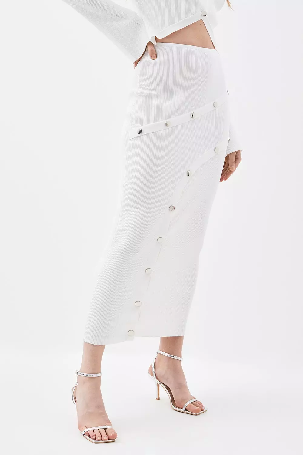 White midi shop skirt co ord