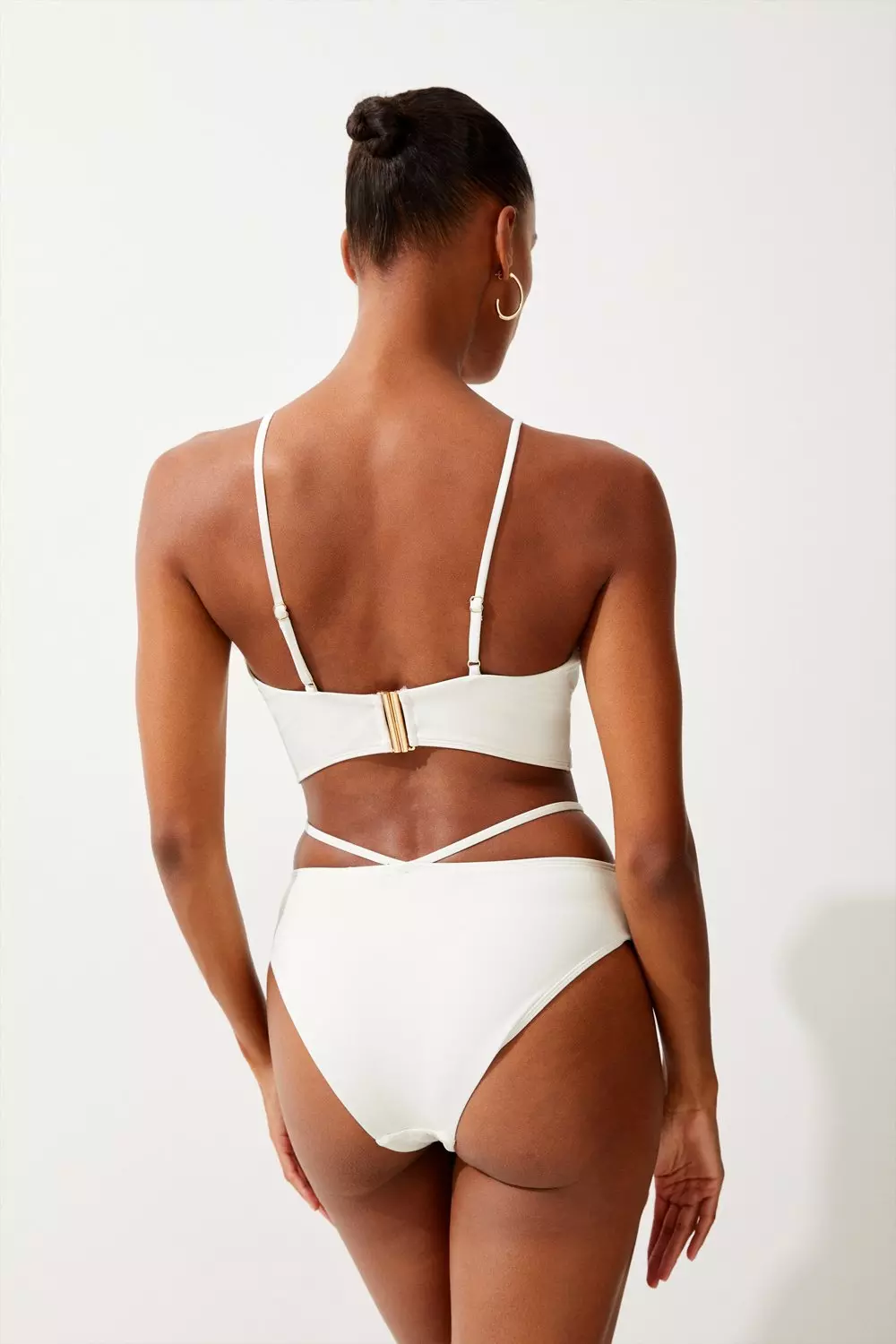 Cream High Rise Bikini Bottom