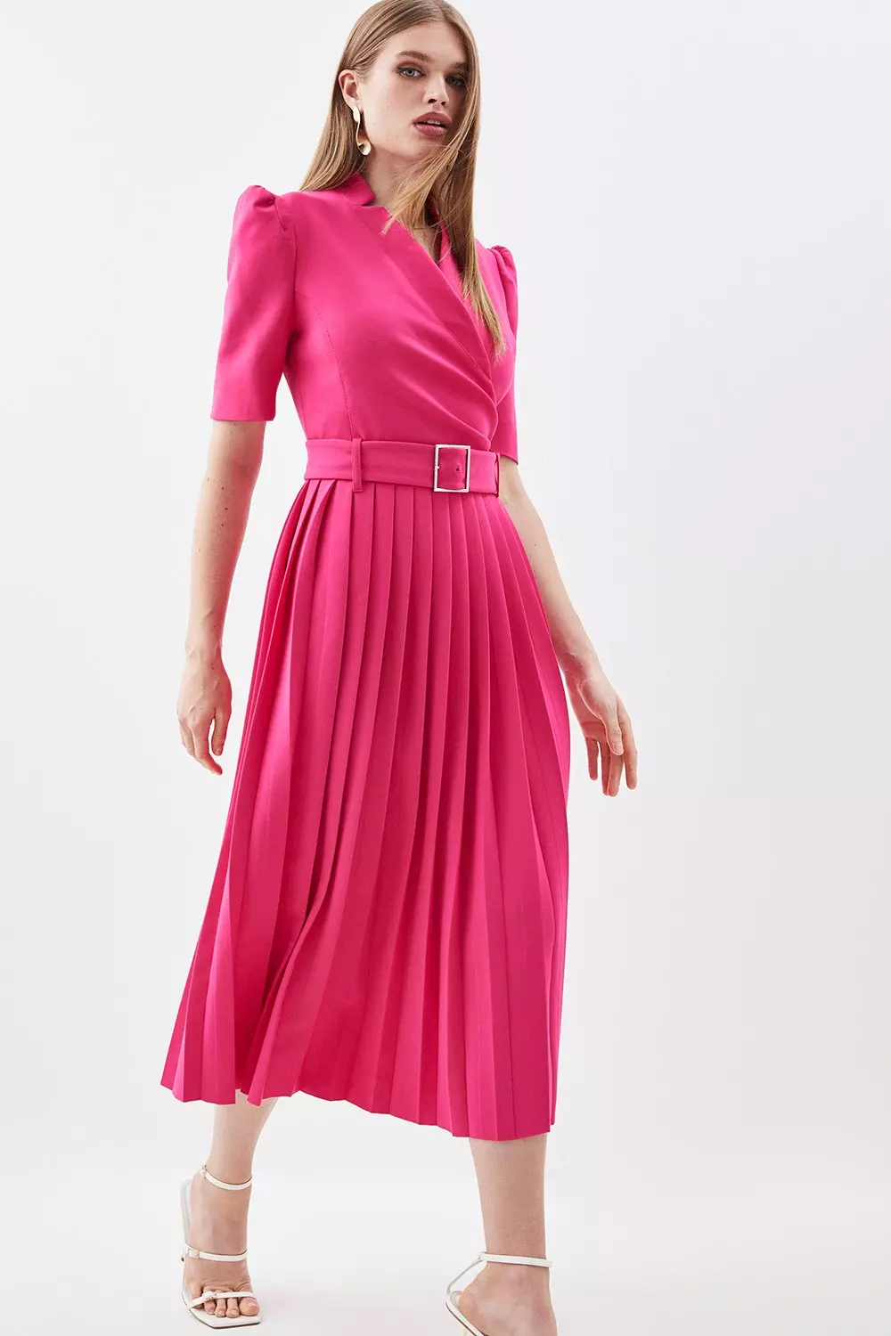 Warehouse pink hotsell wrap dress