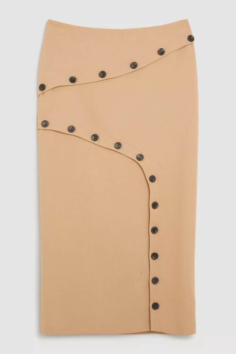 Asymmetric button down skirt sales