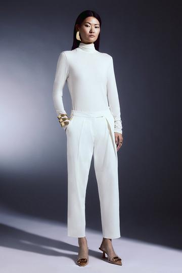 Relaxed Fit Dress Pants ivory