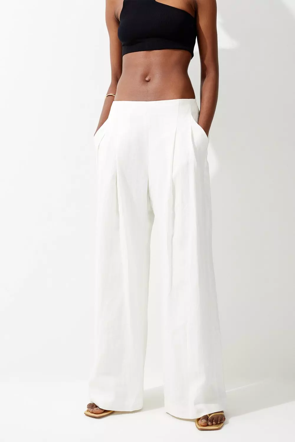 Linen Darted Wide Leg Pants curated on LTK