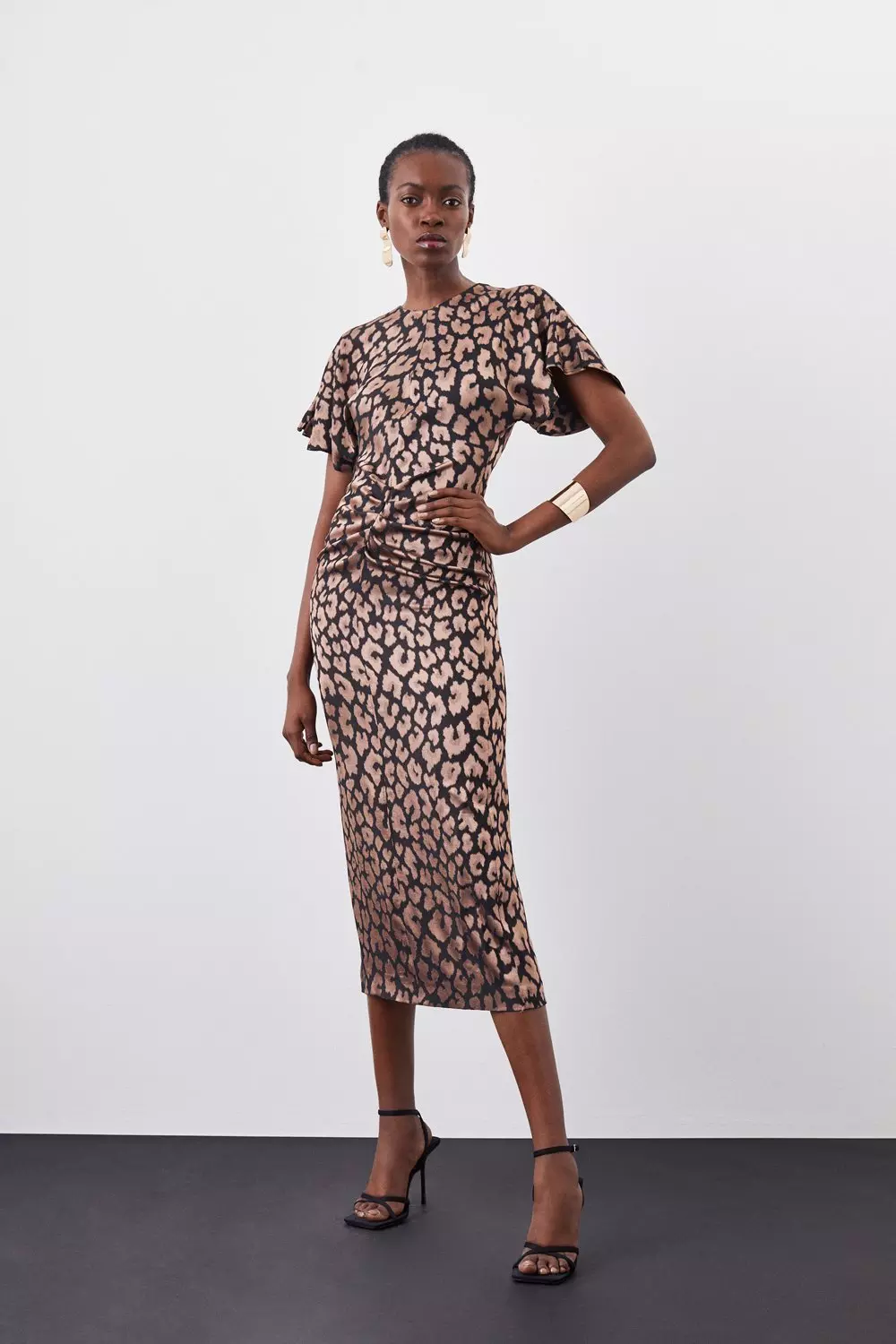 Karen millen tiger print dress sale