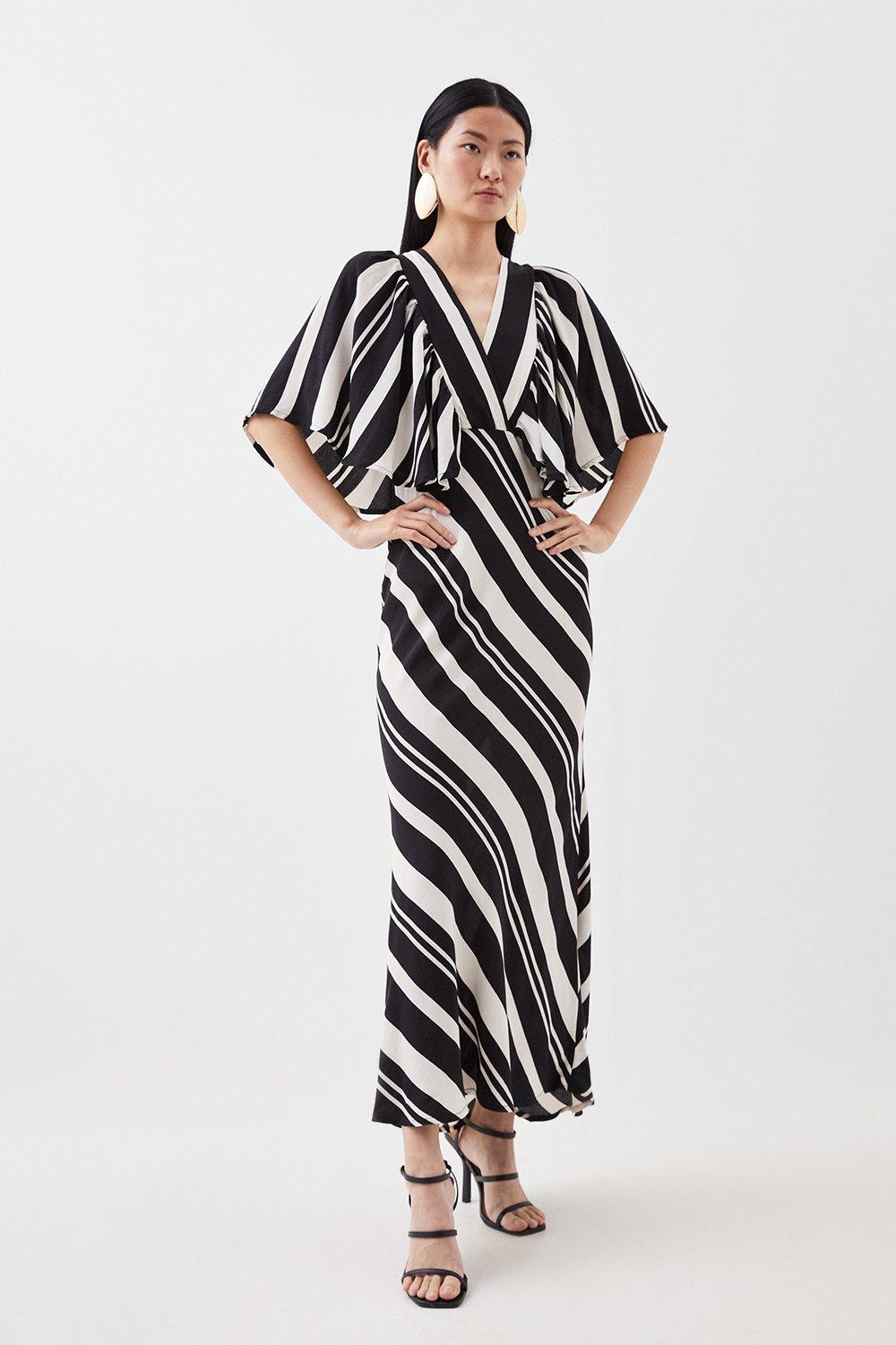 Striped 2024 sleeve dress