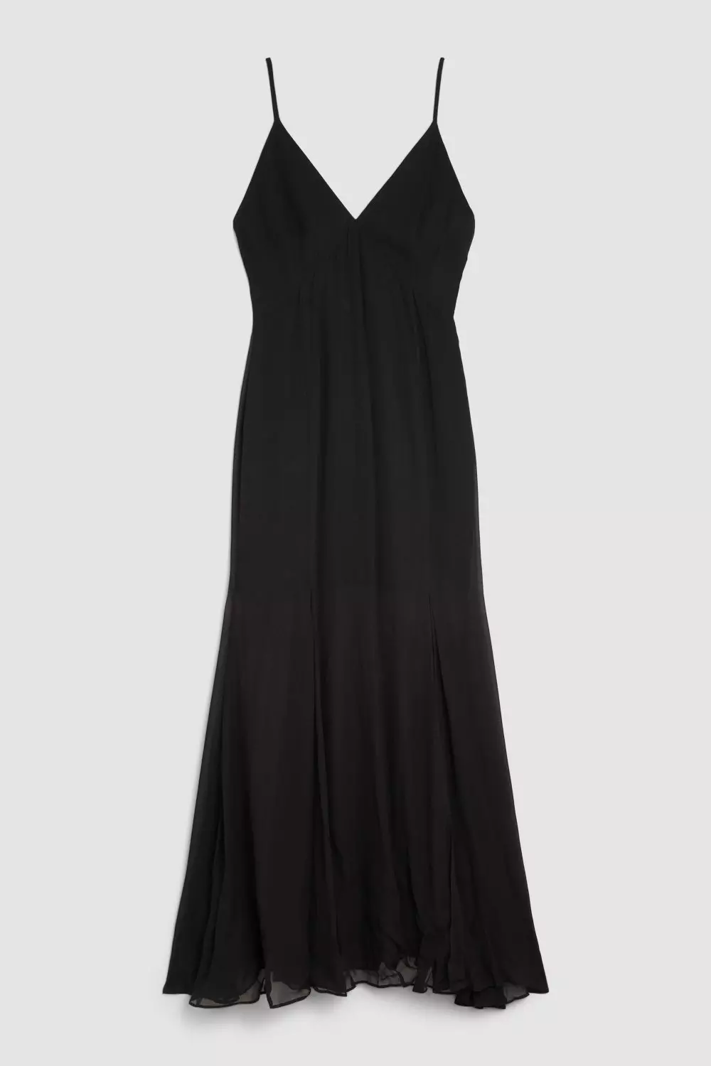 Viscose Georgette Sheer Strappy Maxi Dress | Karen Millen