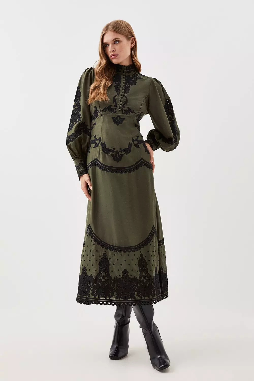 Karen millen best sale embroidered maxi dress