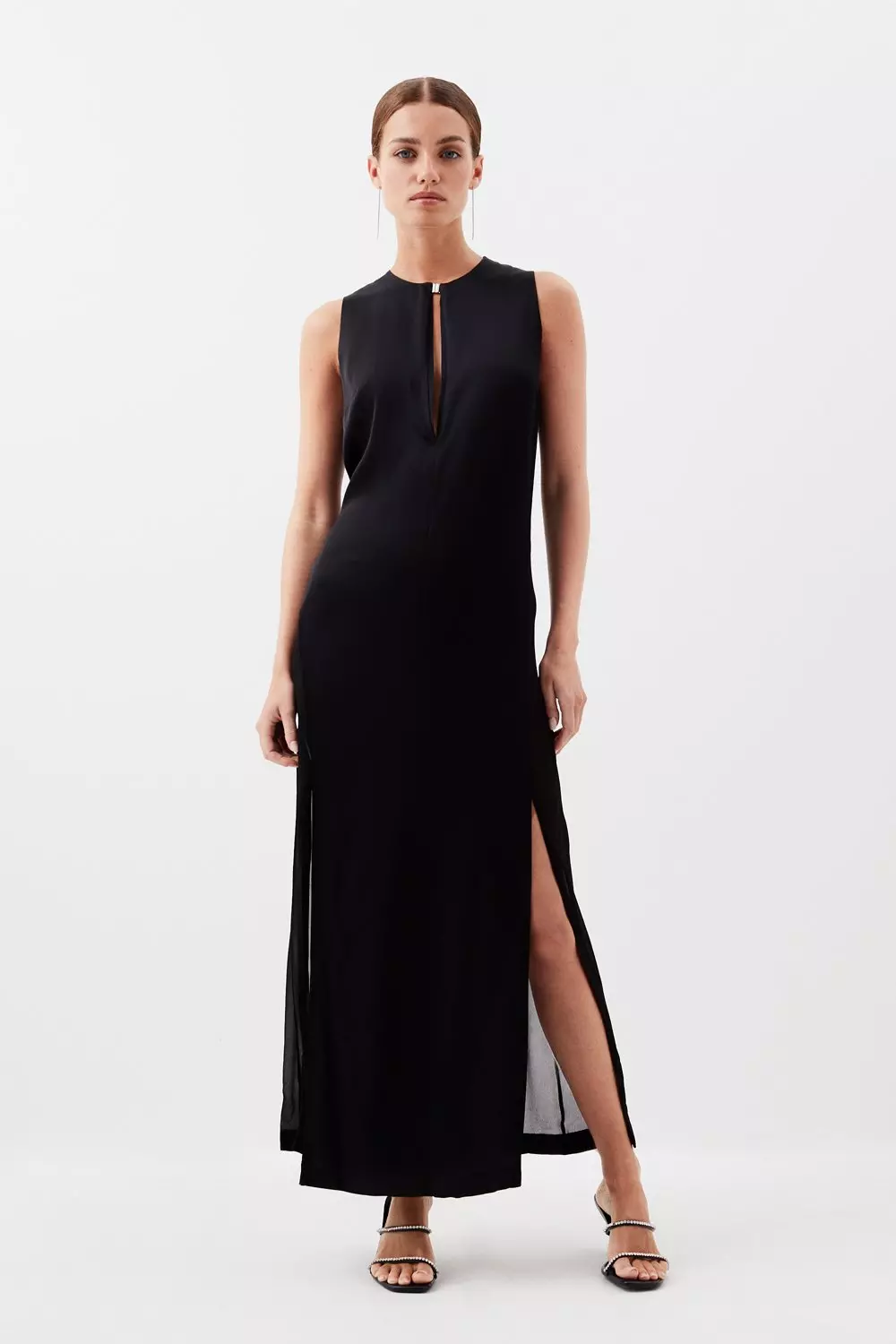 Karen millen black maxi hot sale dress