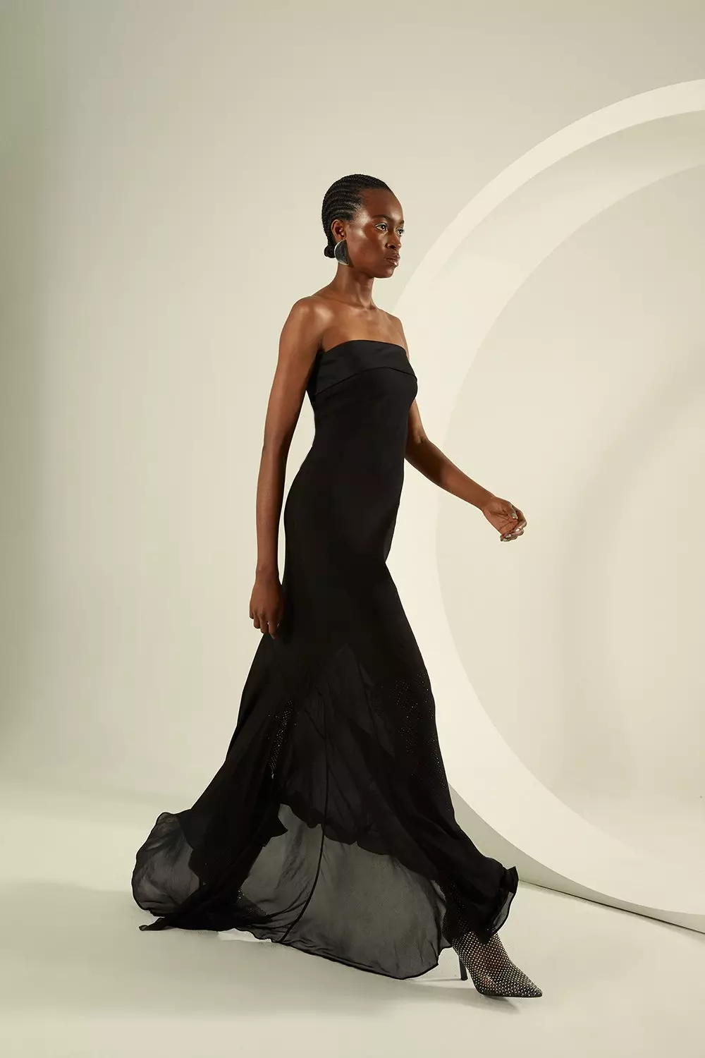 Black bandeau 2025 dress maxi