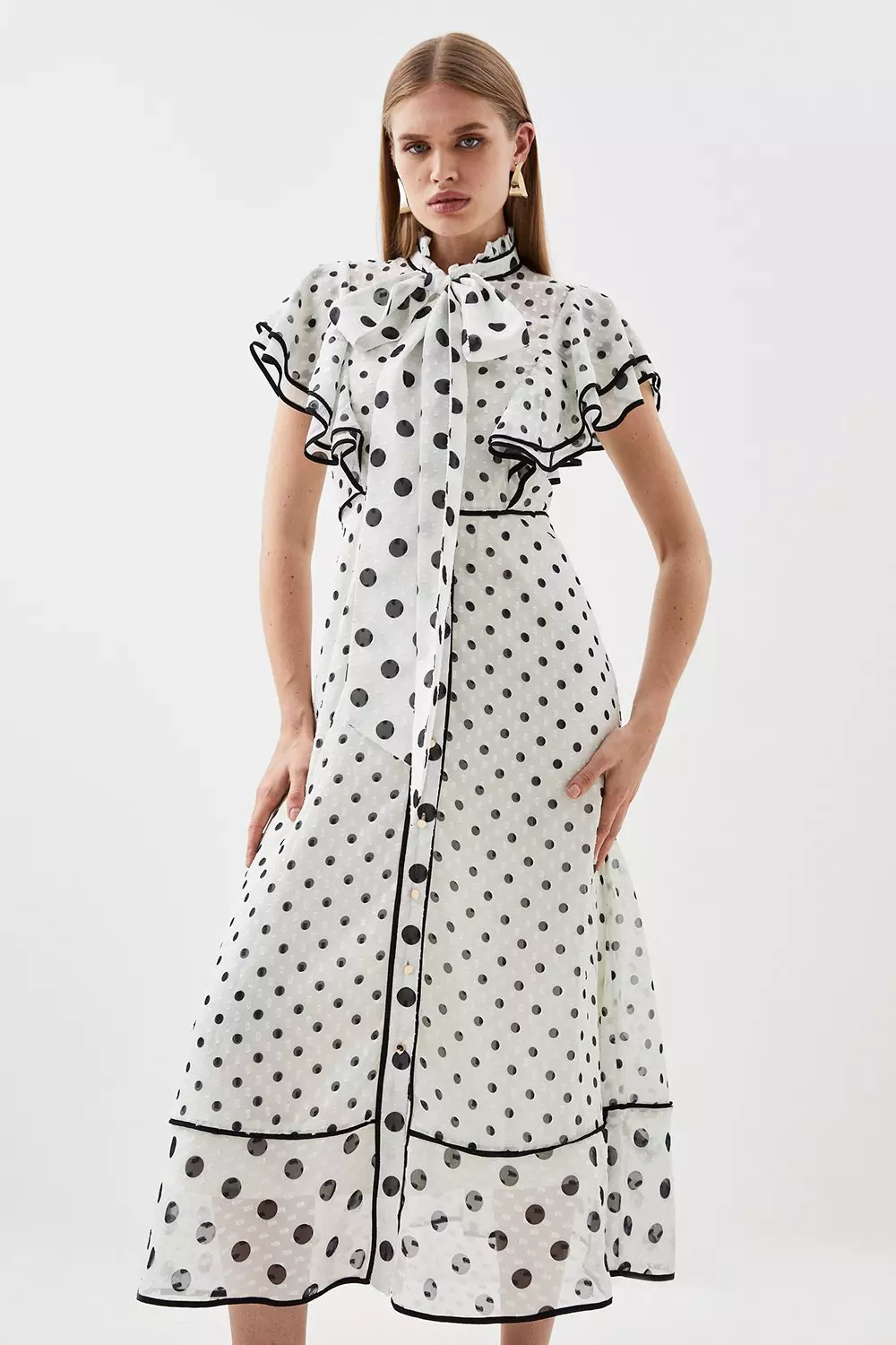 Mixed polka shop dot dress