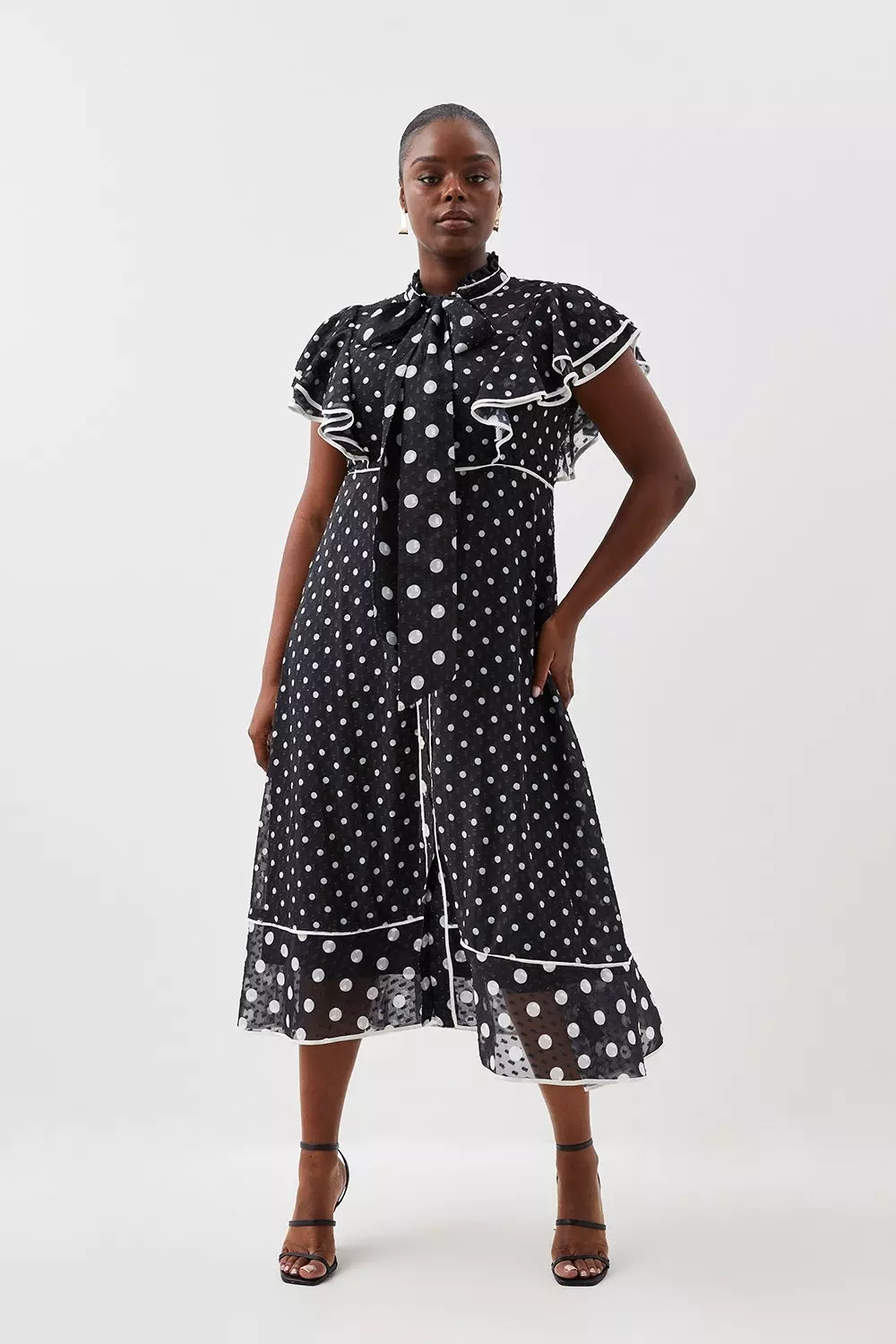 Dot best sale ruffle dress