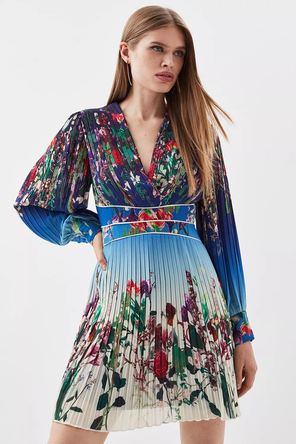 Karen millen best sale blue floral dress