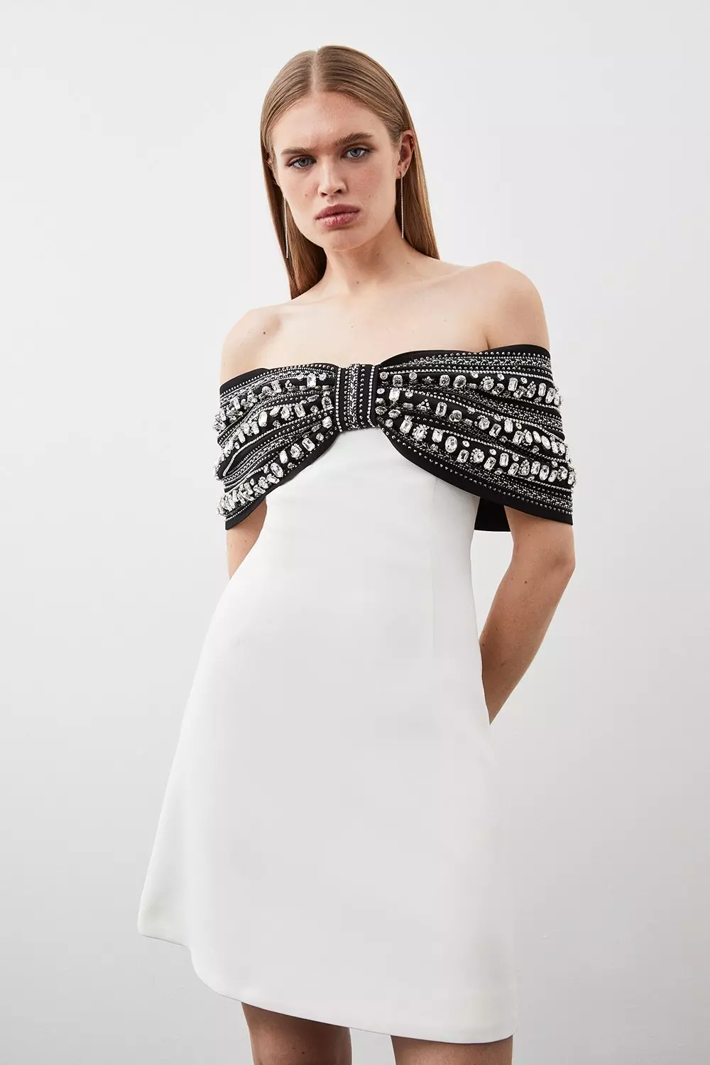 Karen millen hotsell layered wrap dress