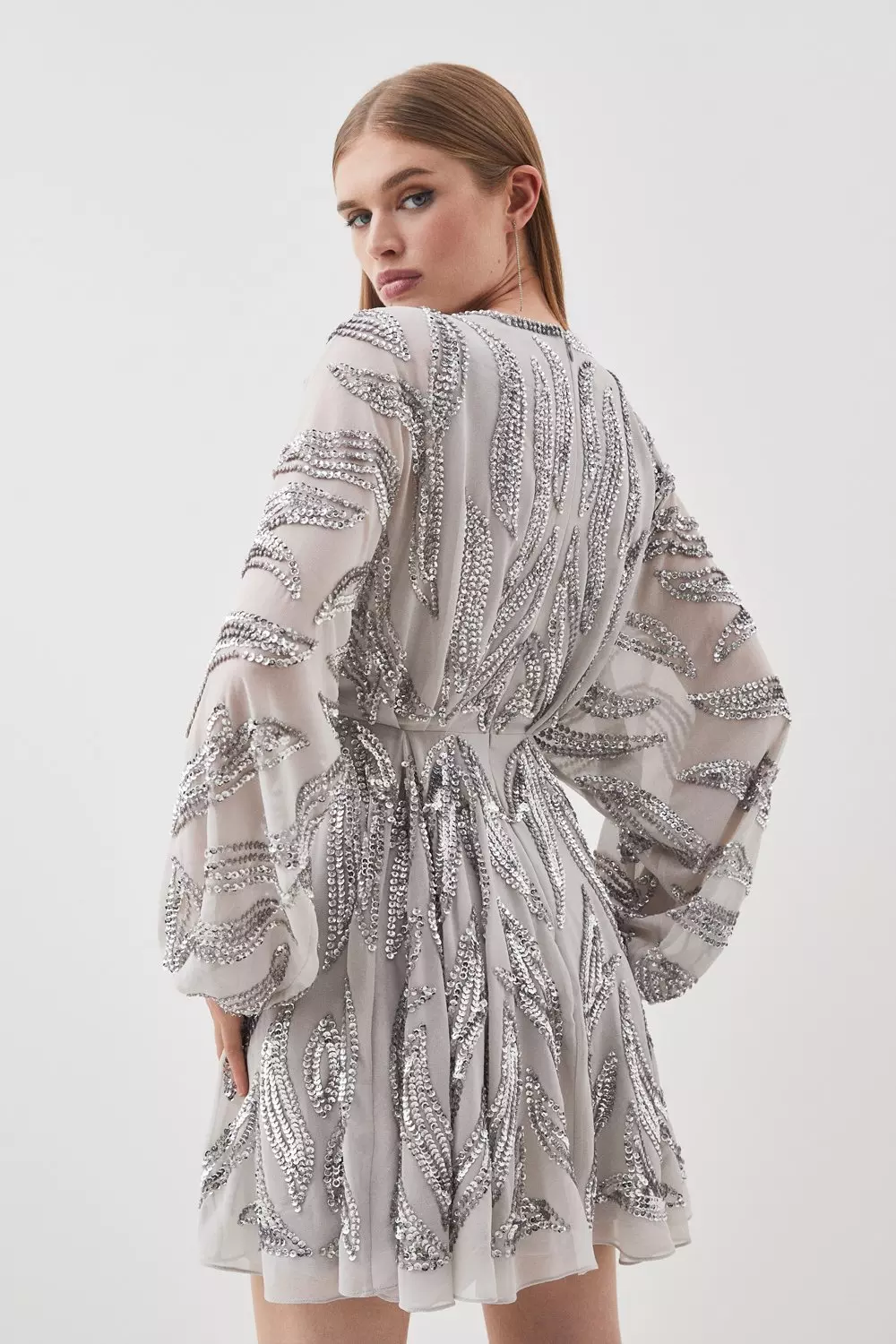 Midi dress kimono clearance sleeve