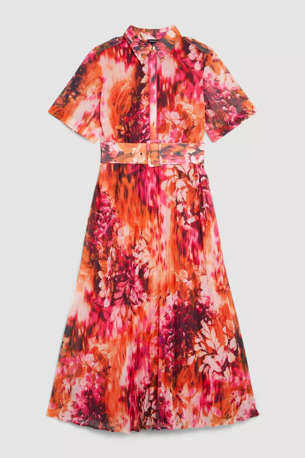 Karen millen floral clearance pleated midi dress