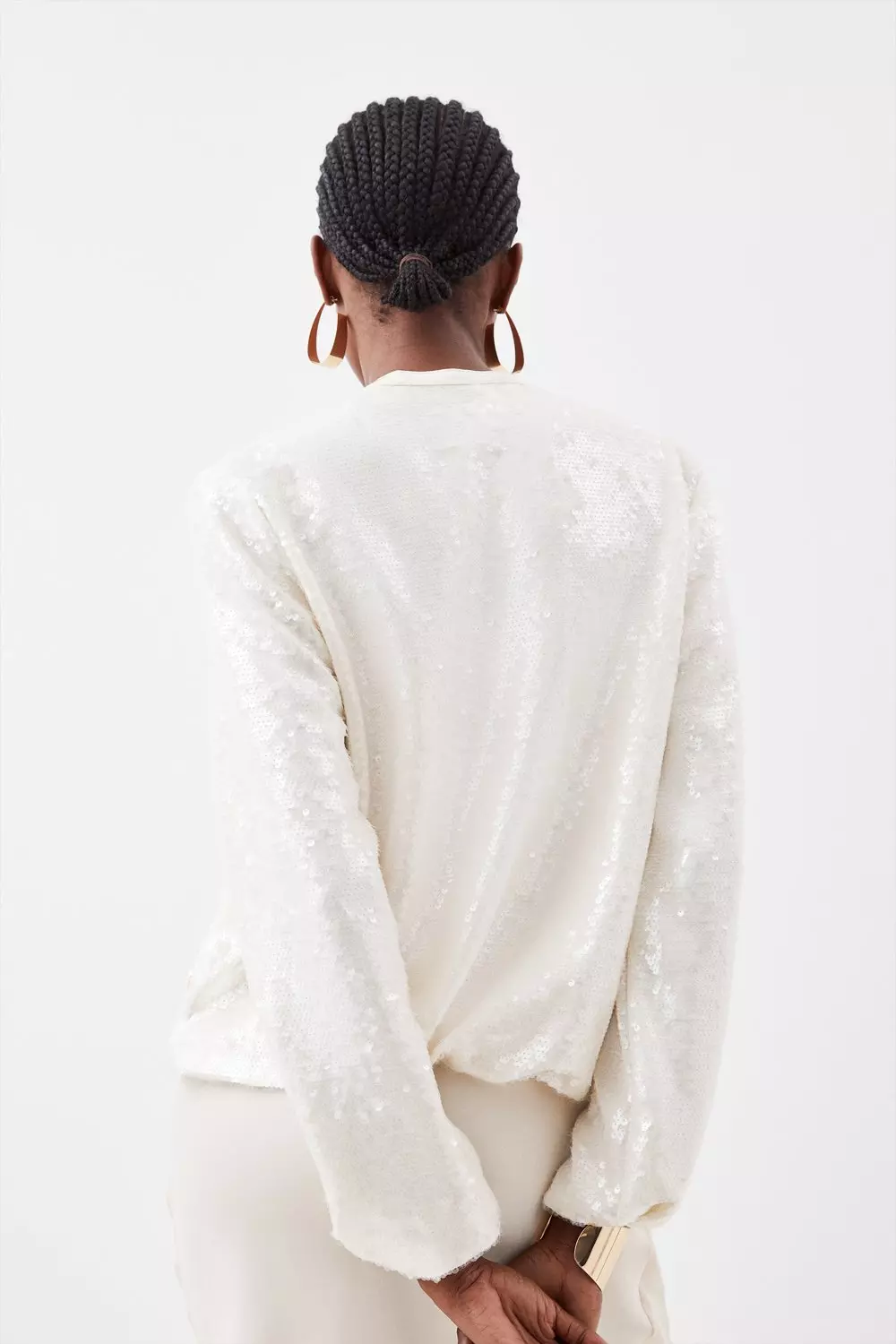 White sequin clearance bomber jacket