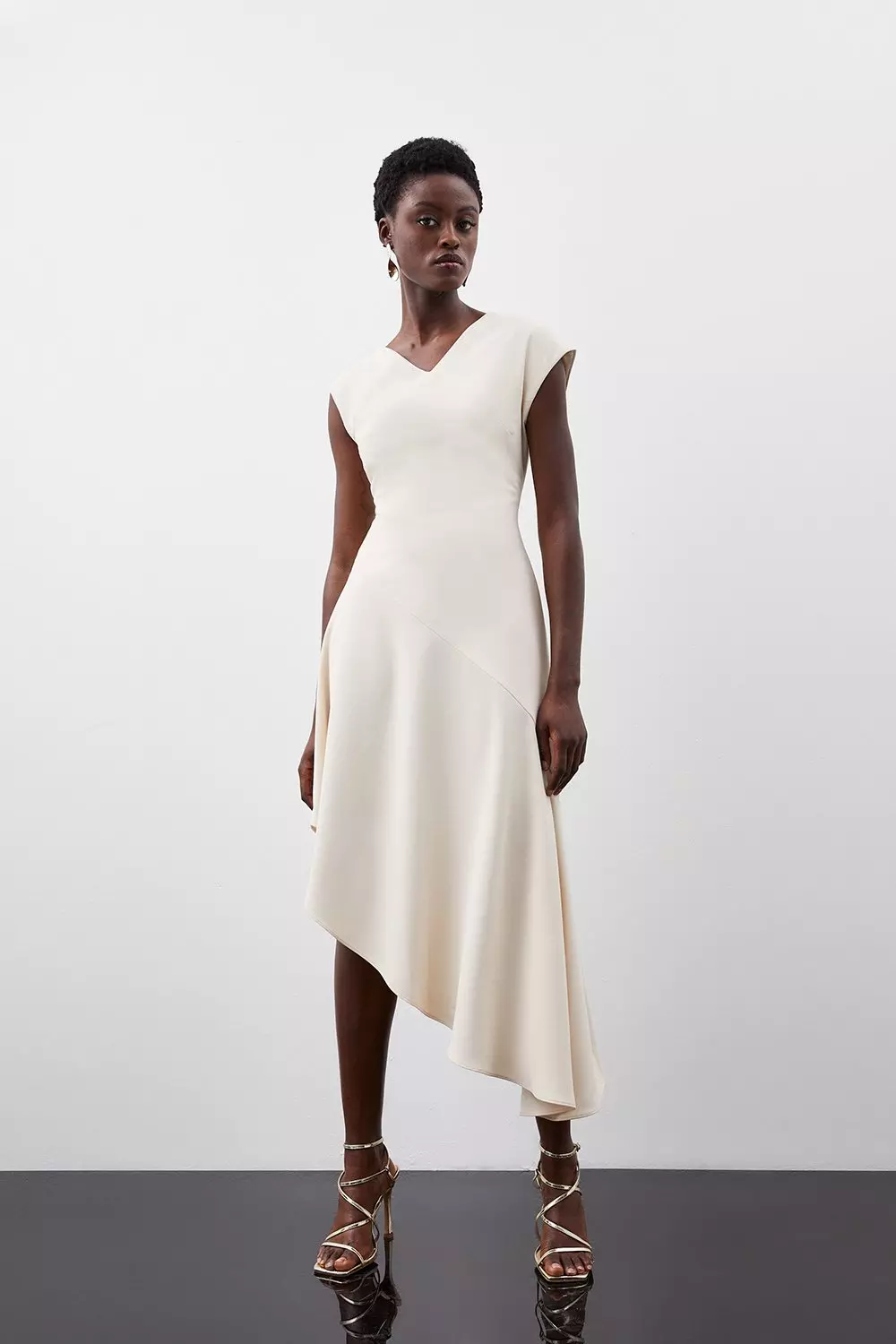 asymmetrical hem dress