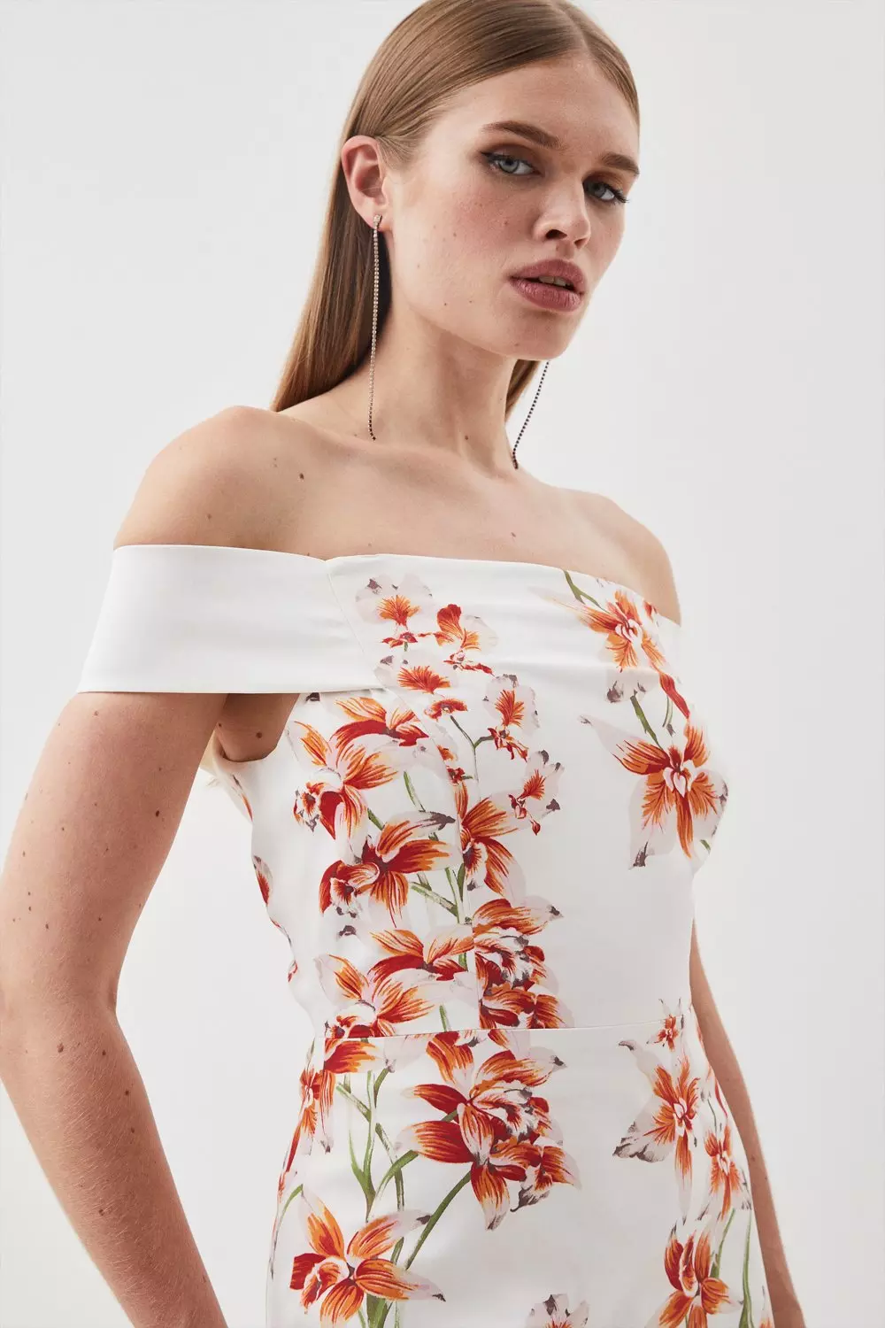 Karen millen orchid 2024 floral pencil dress