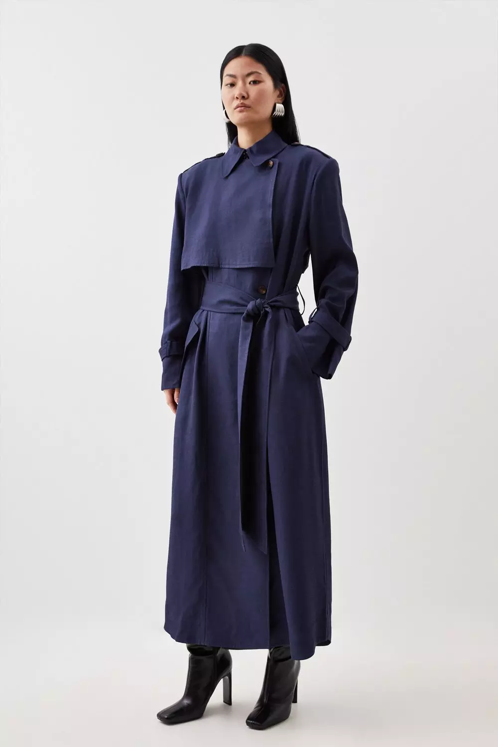 LUGOGNE Trench Coat for Women Fashion Knee Length Maldives