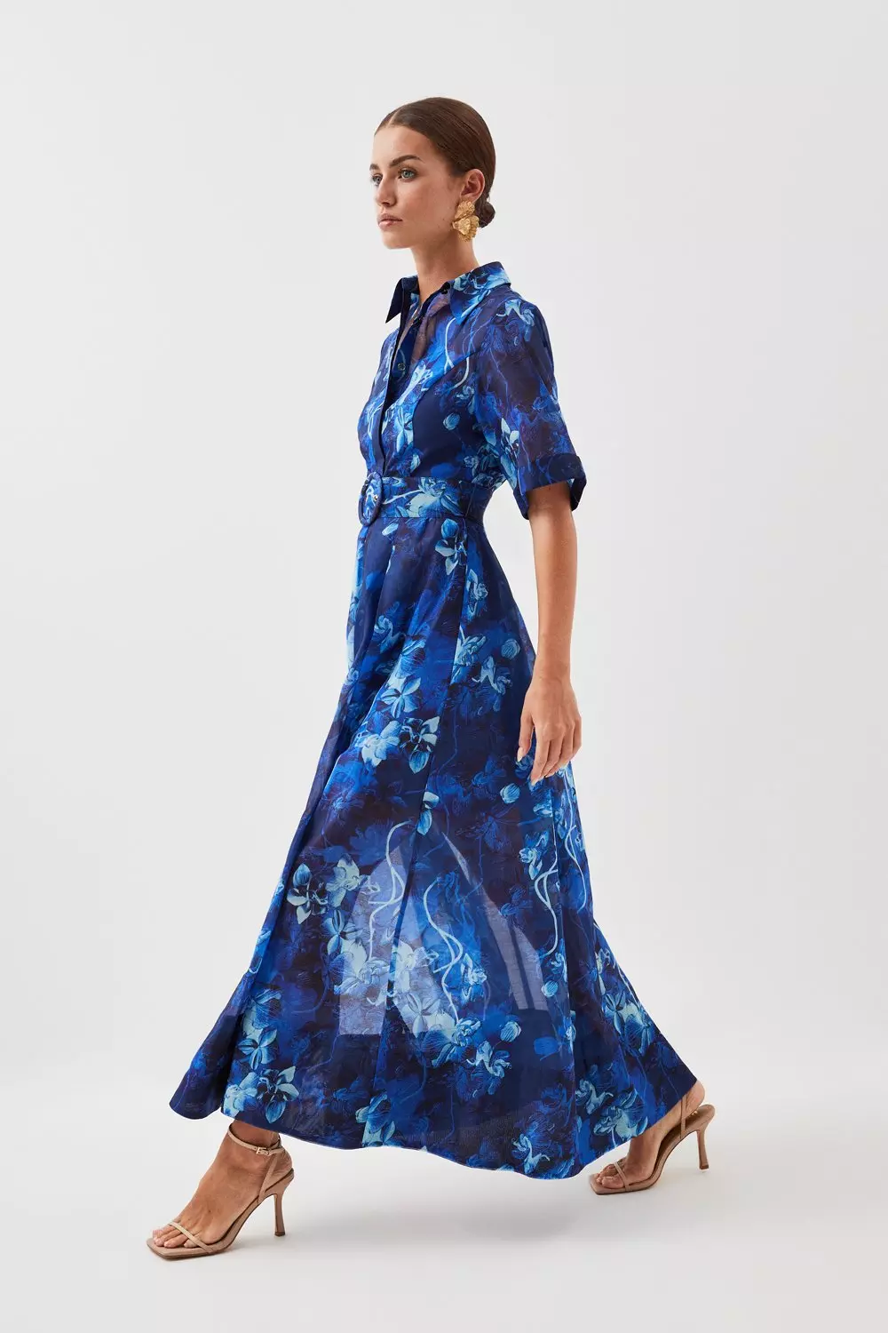 Karen millen floral hem hot sale dress