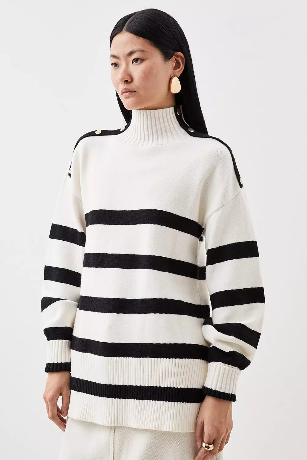 Striped 2024 tunic sweater