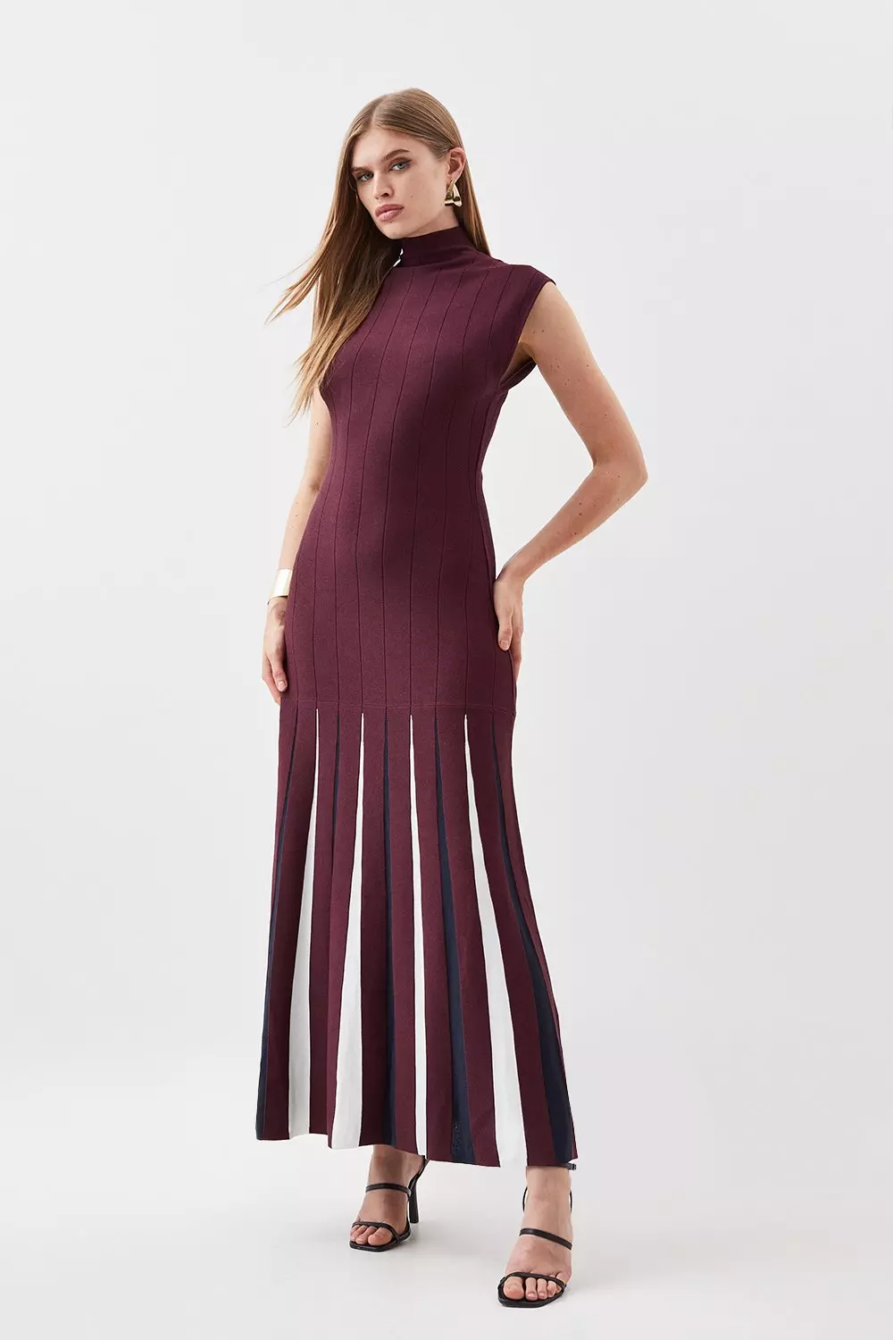 Karen millen burgundy outlet dress