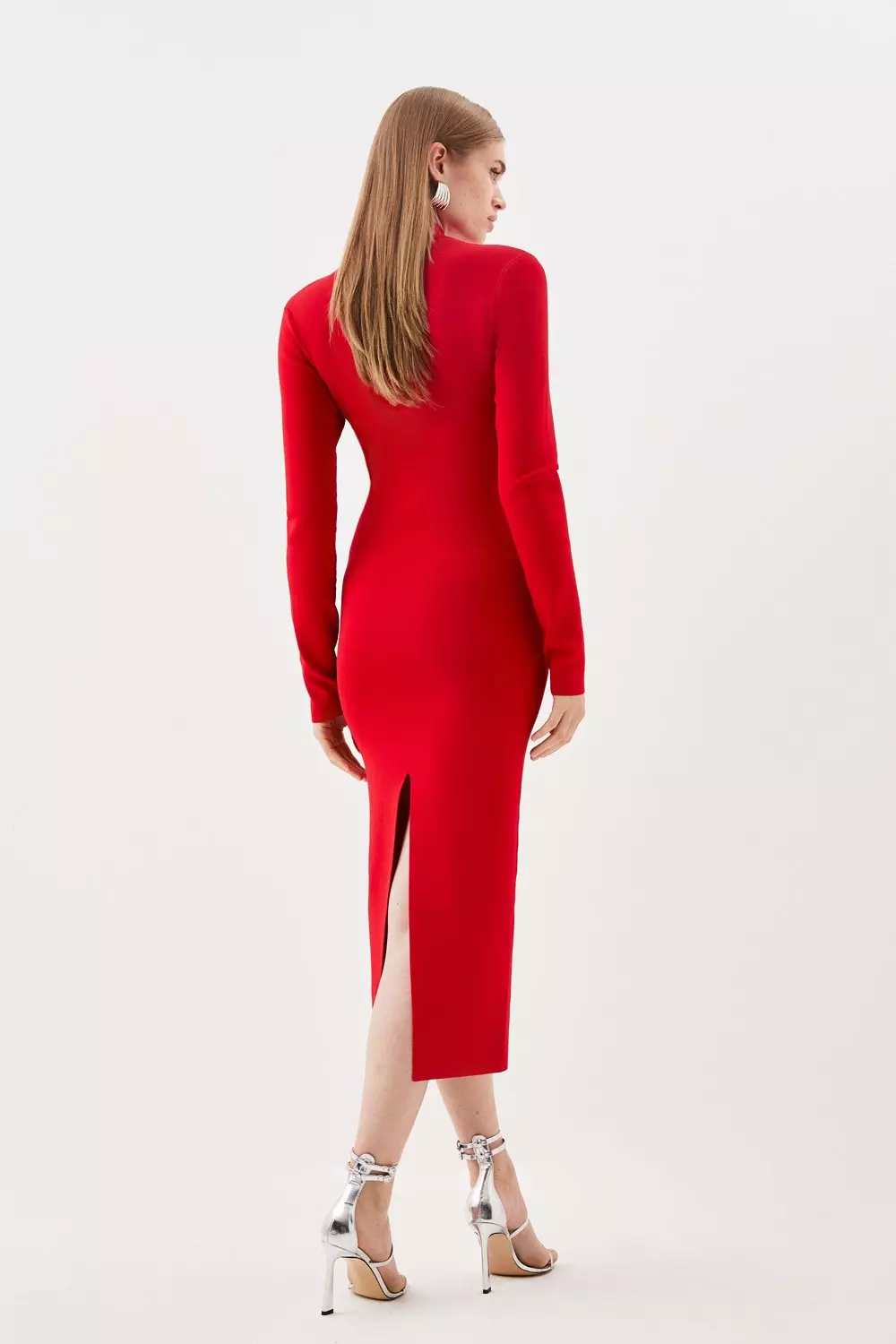 Karen millen body hot sale contour midi dress