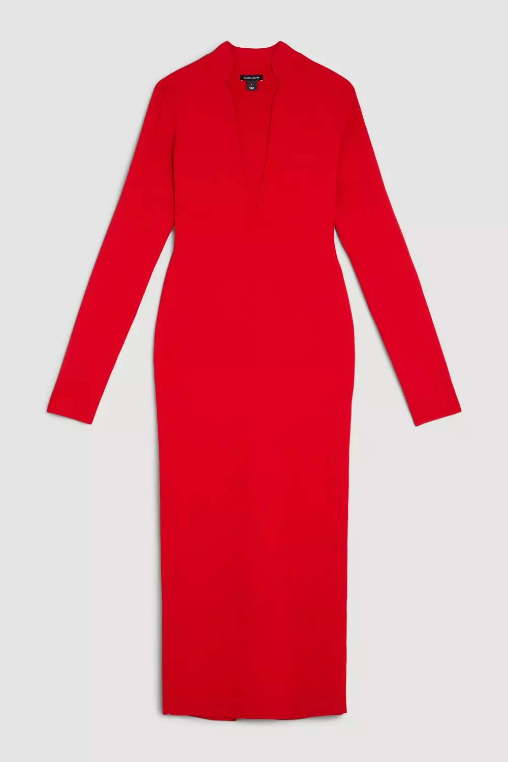 Body Contour High Neck Midi Sweater Dress