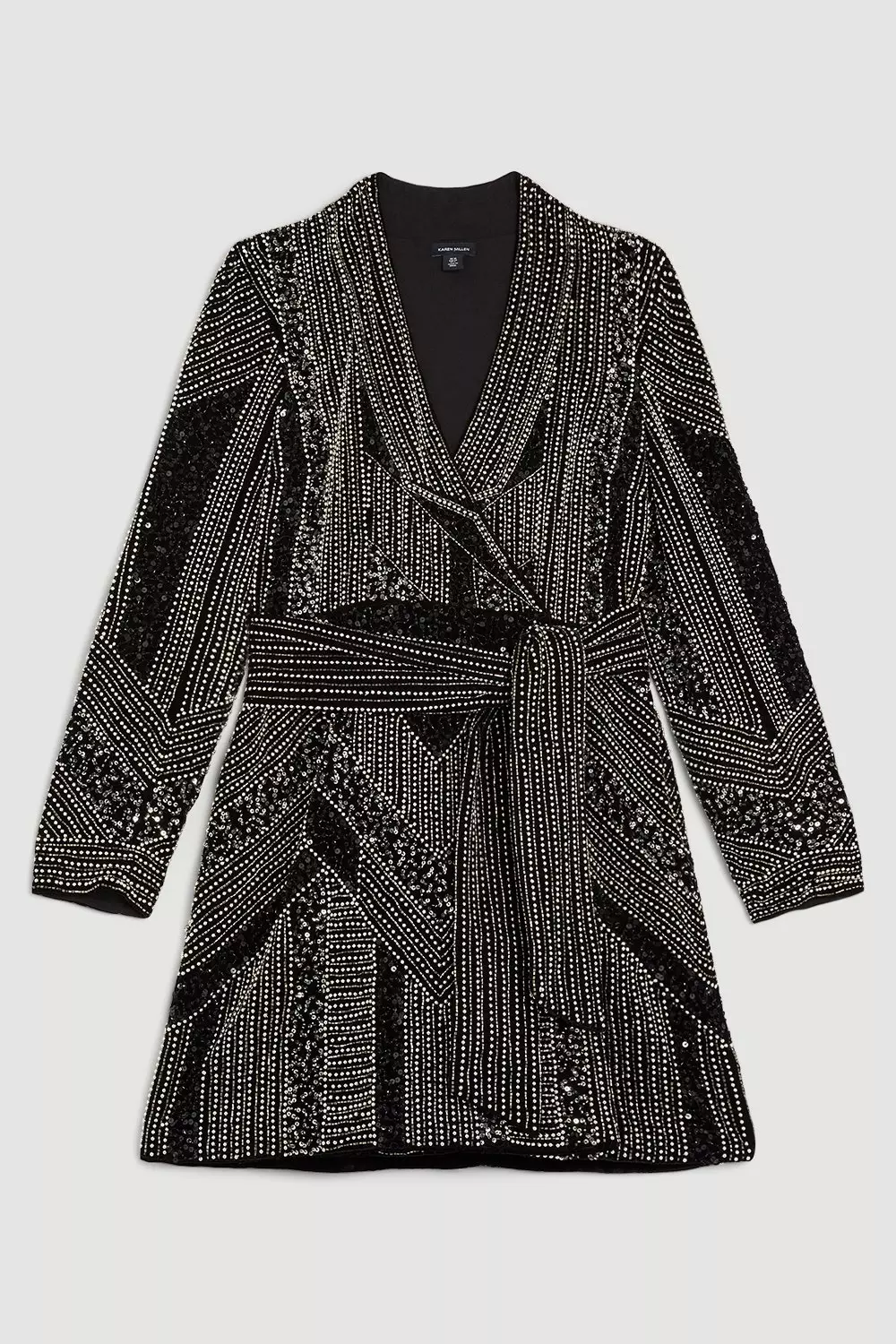 Grey satin snake print hotsell blazer dress