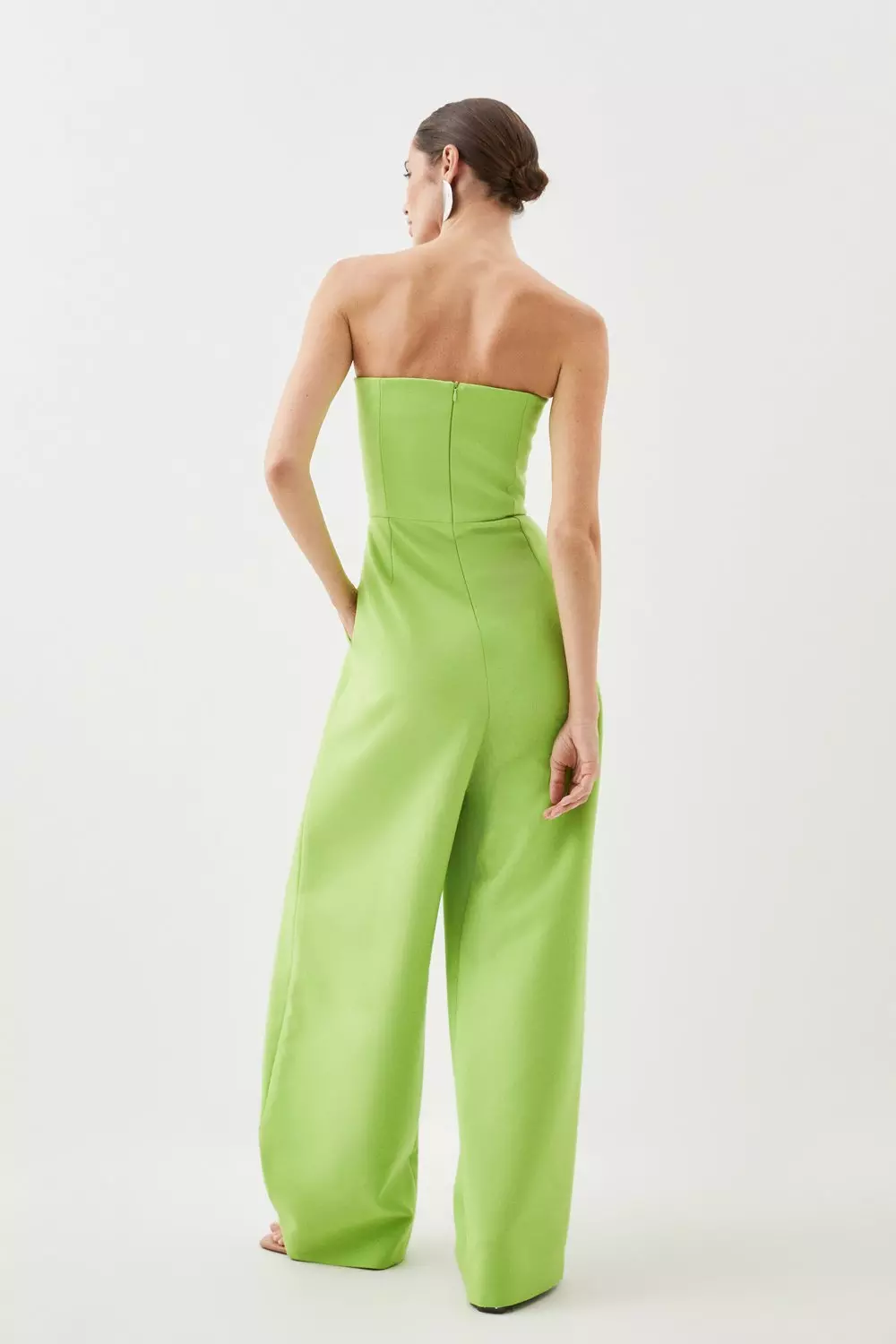 Clean Tailored Bandeau Wide Leg Jumpsuit