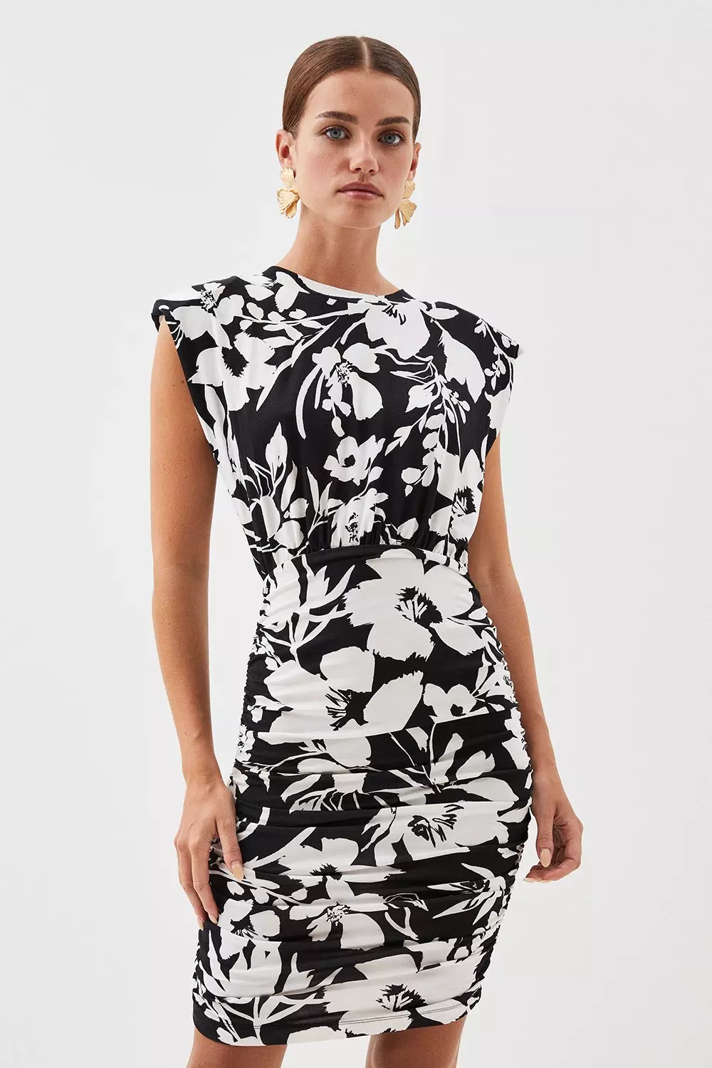 Karen millen shop floral bodycon dress