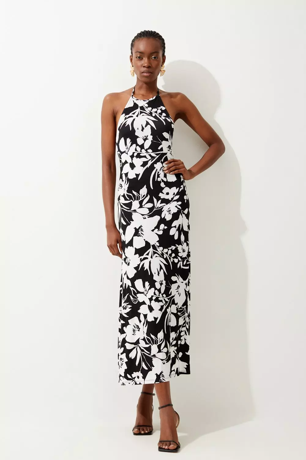 Floral halter hotsell maxi dresses