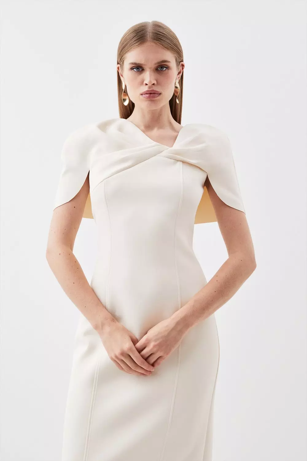 Karen millen outlet white midi dress