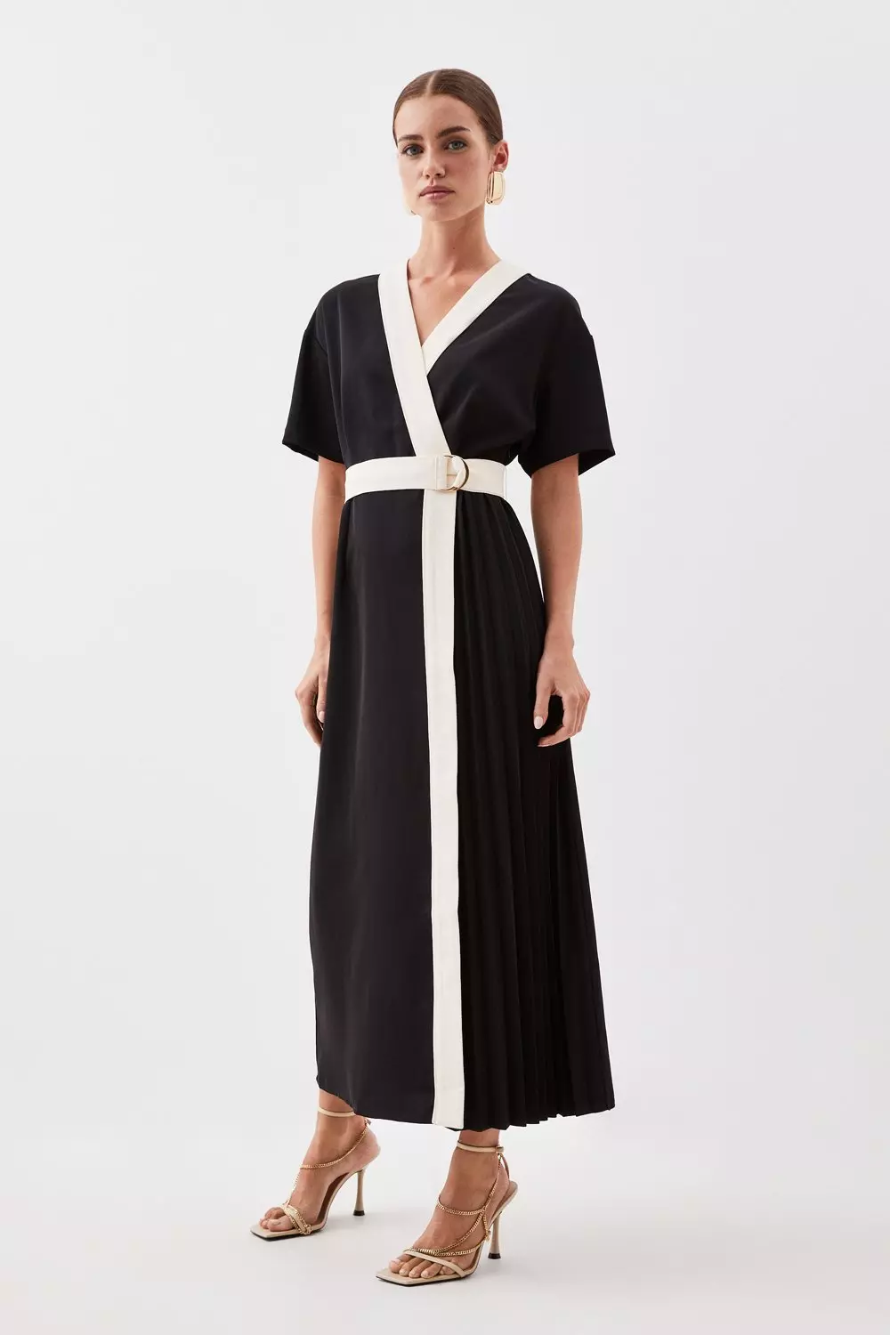 Karen millen clearance white belted dress