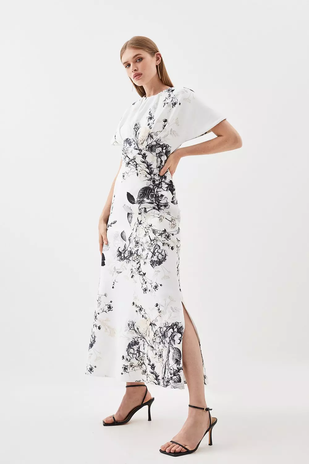 Karen millen gathered outlet waist dress