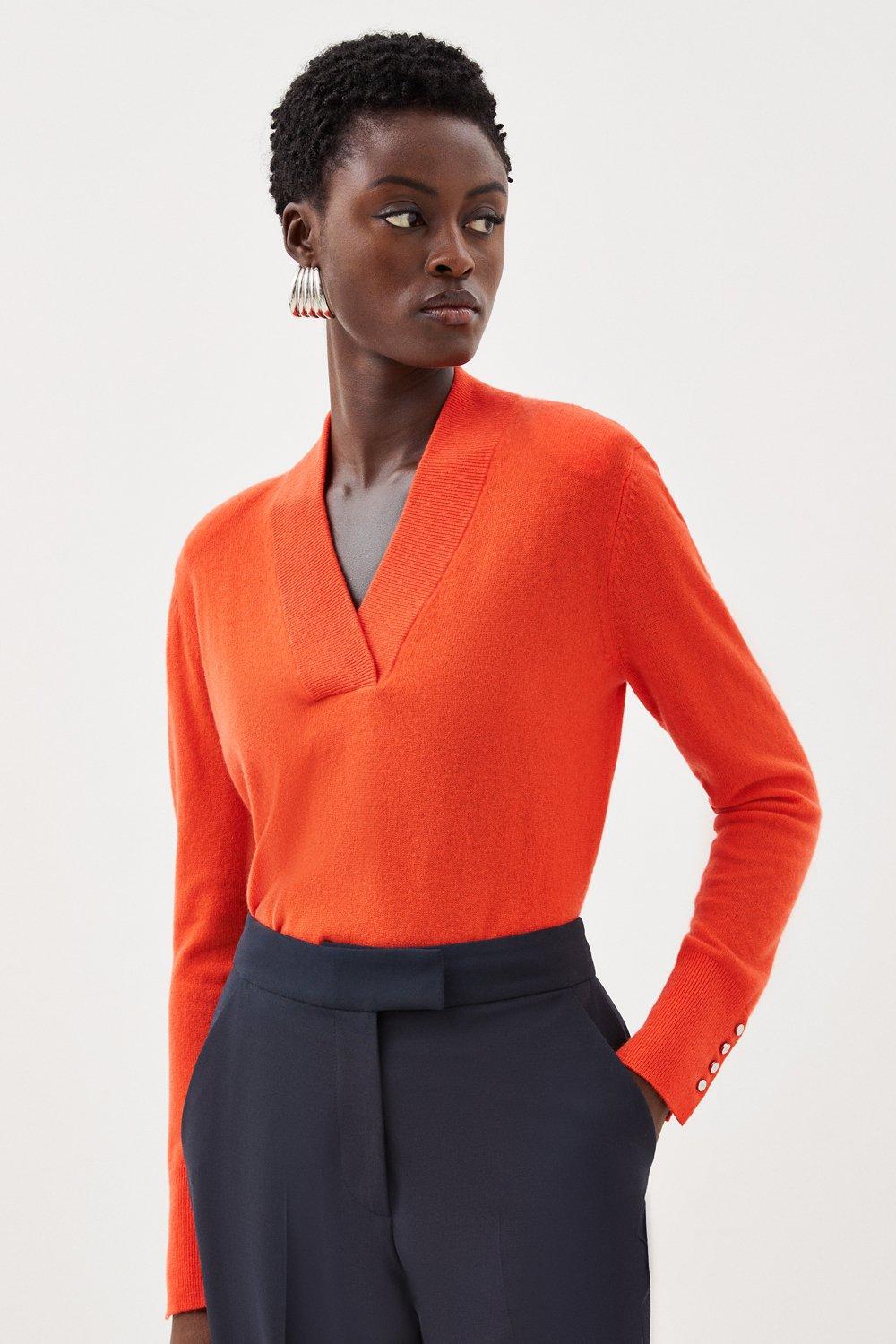 Karen millen sale orange jumper