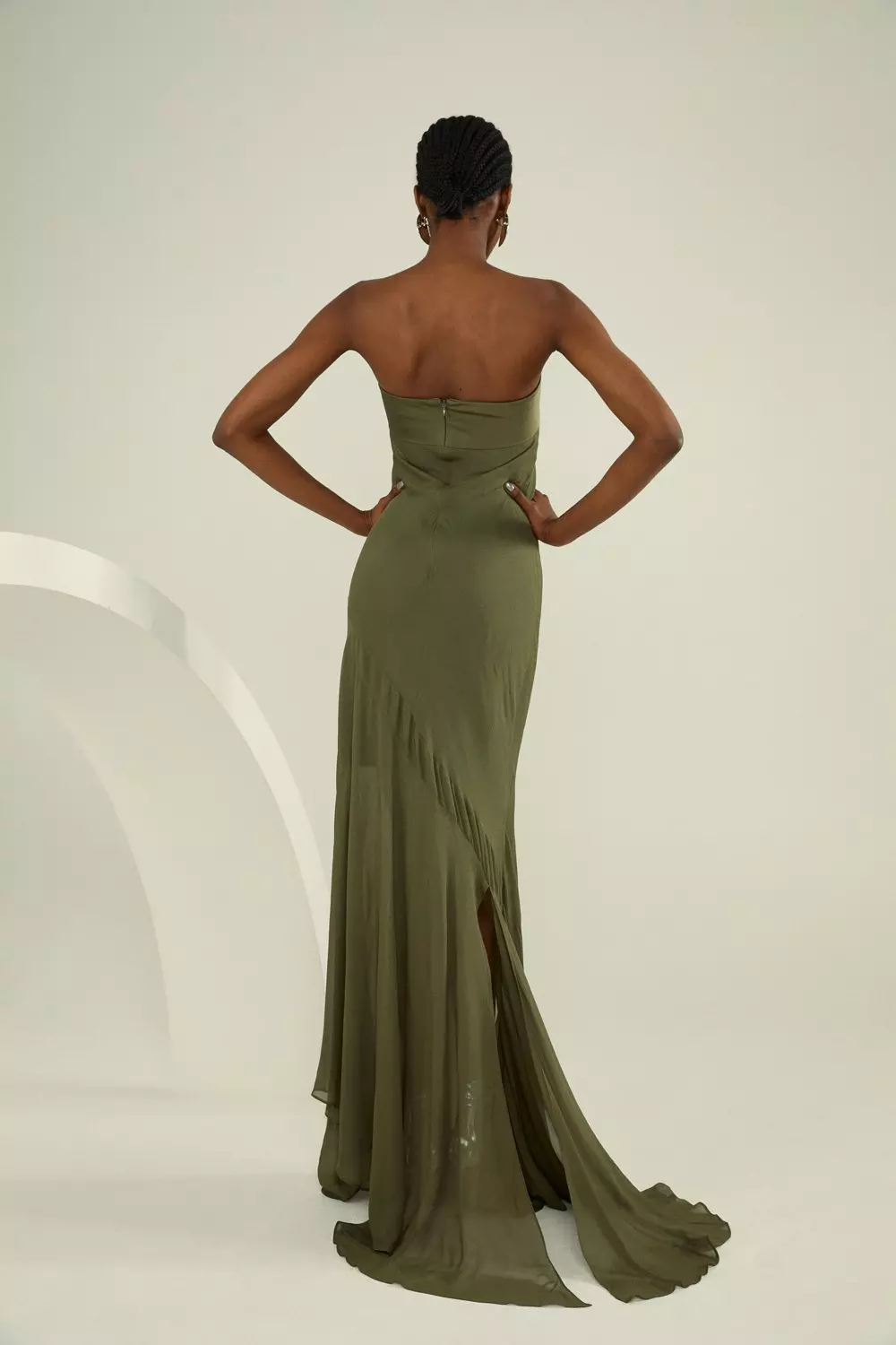 Premium Georgette Bandeau Maxi Dress