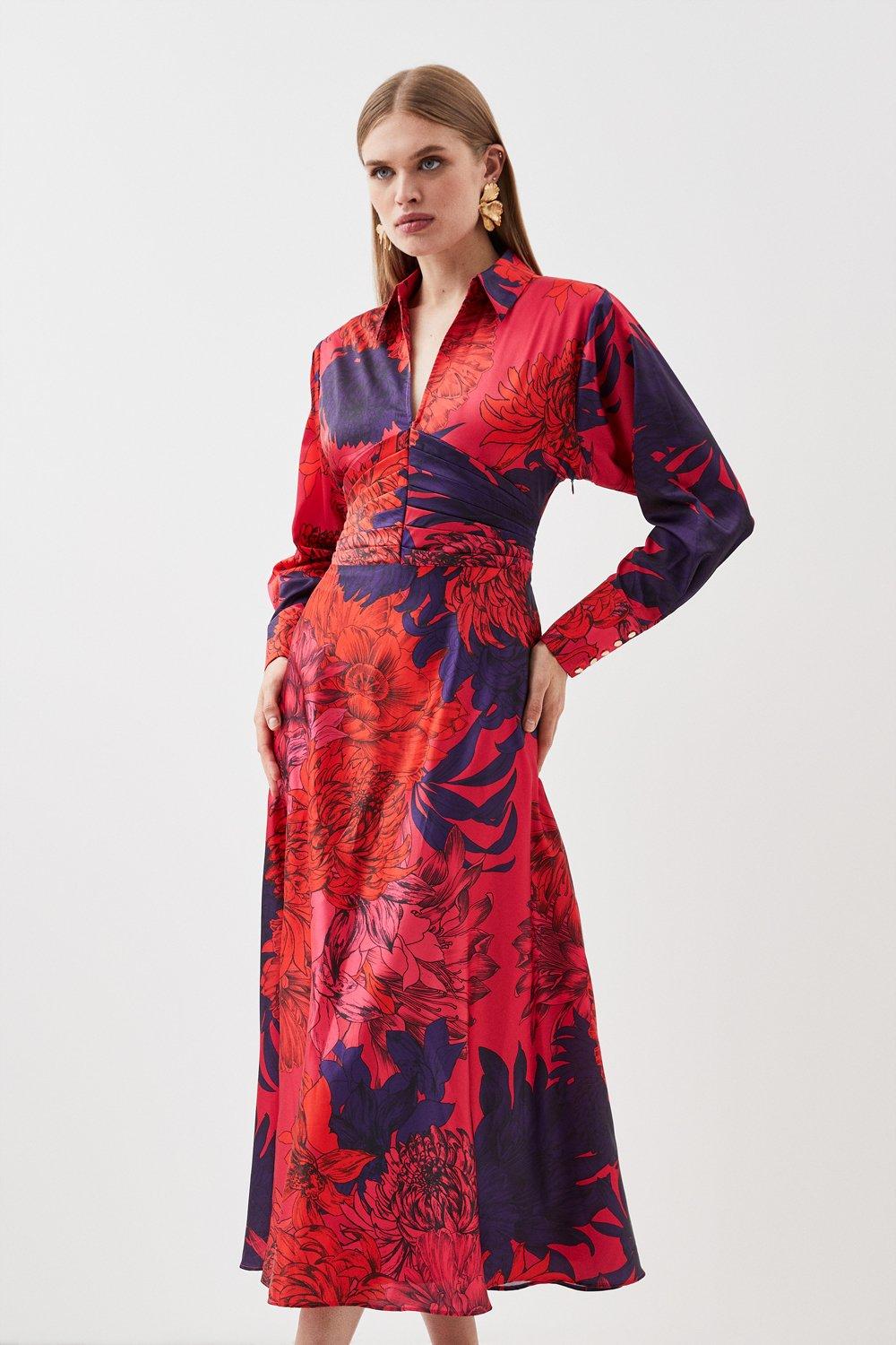 Karen millen colour hot sale pop wrap dress