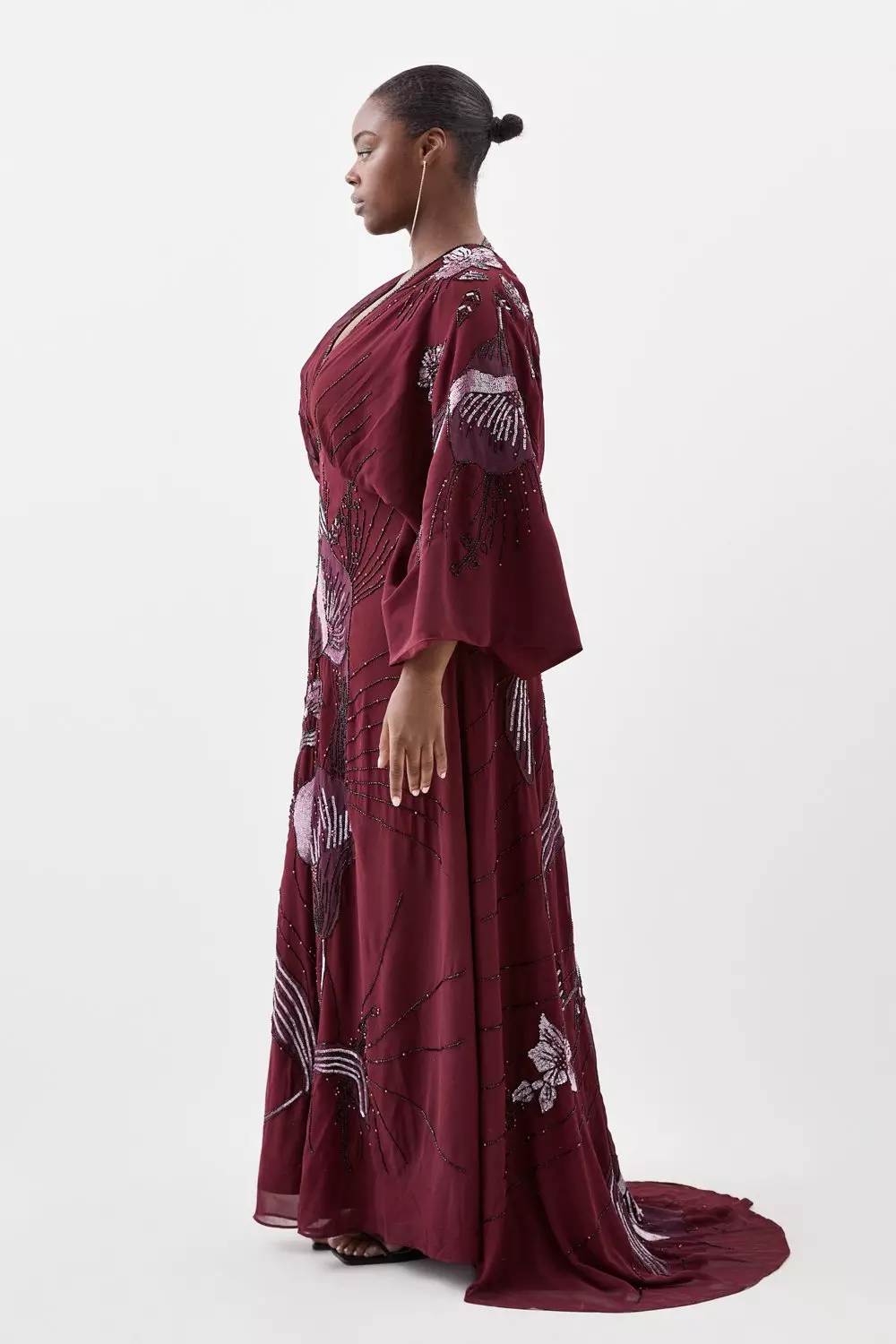 Plus size hotsell embroidered maxi dress