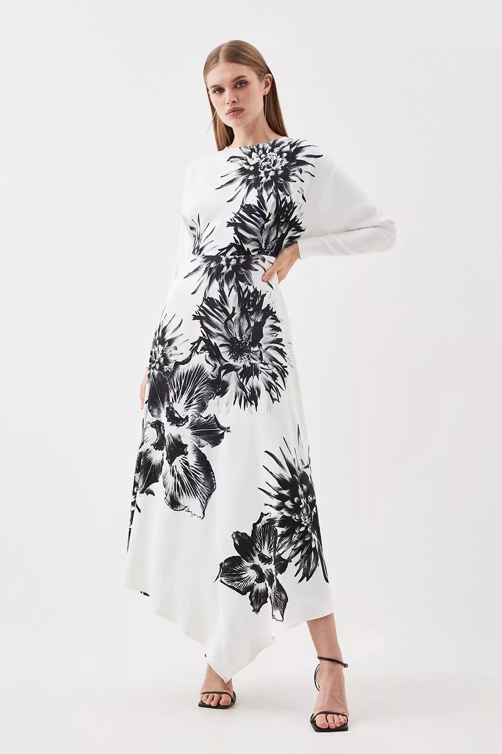 Karen millen floral outlet midi dress